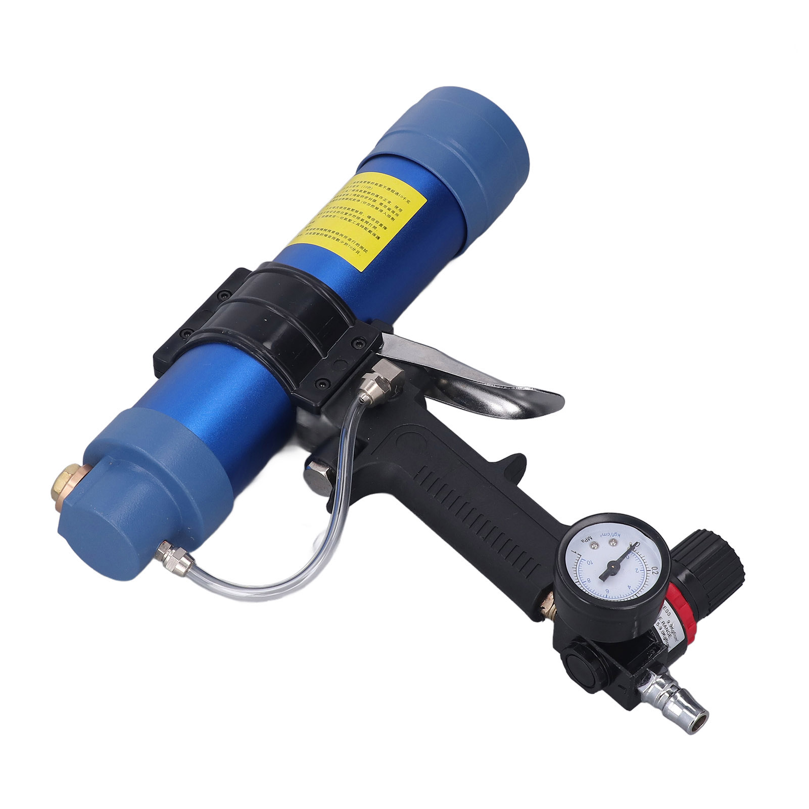 310 Ml 1/4-zoll-druckluft-glasklebepistole Mit Manometer, Luftdichtmittel-kartuschenpistolenwerkzeug