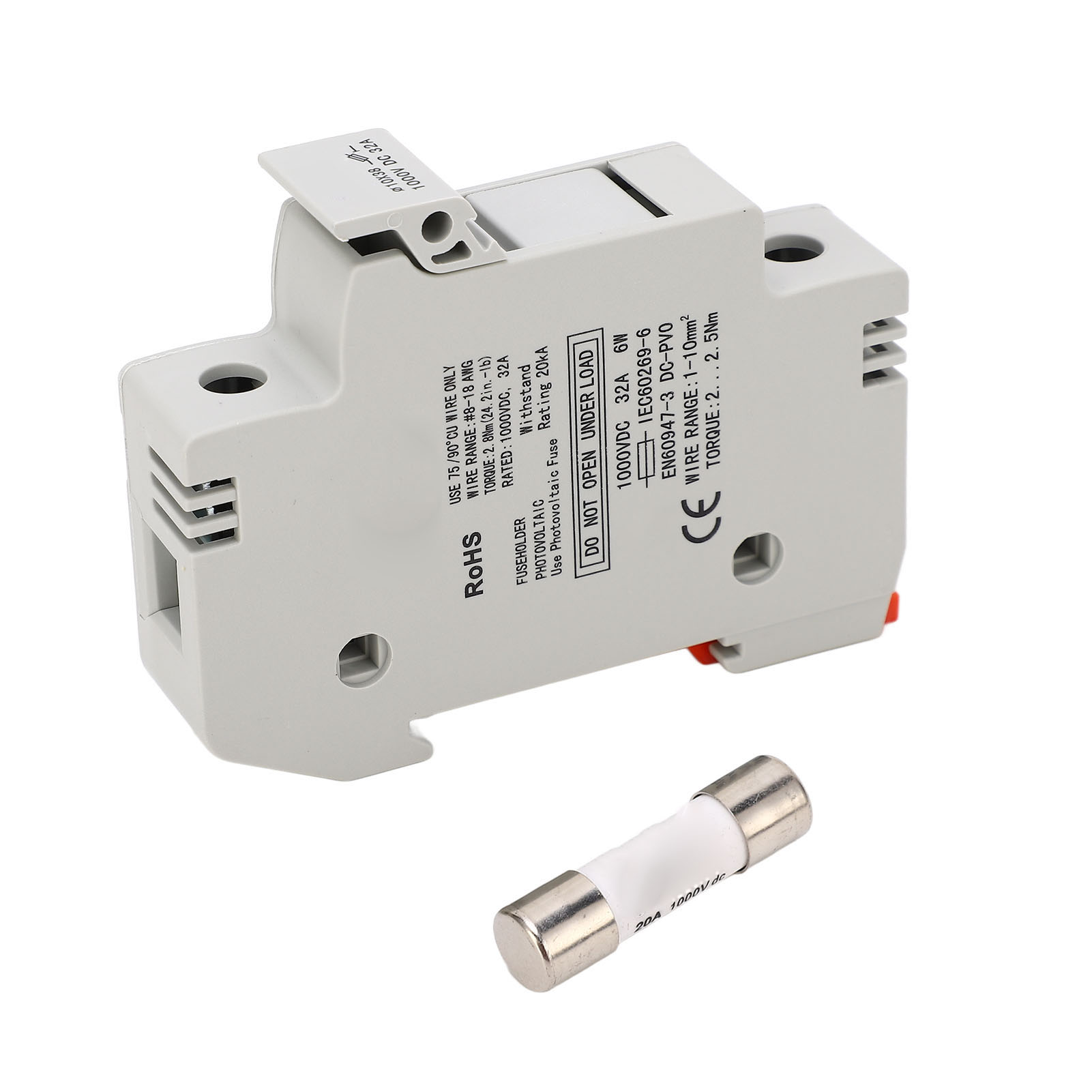 1p 32a 1000vdc Solar-pv-sicherungshalter 1000vdc 20a Photovoltaik-sicherungssatz Zum Schutz Vor Kurzschlüssen