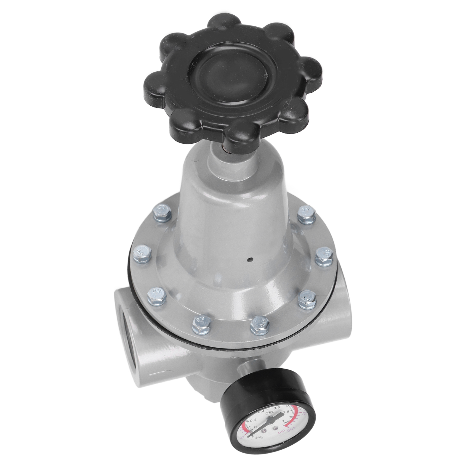 Luftkompressorregler, Pneumatisches Druckventil Mit Manometer, Aluminiumlegierung, 0,1–0,8 Mpa