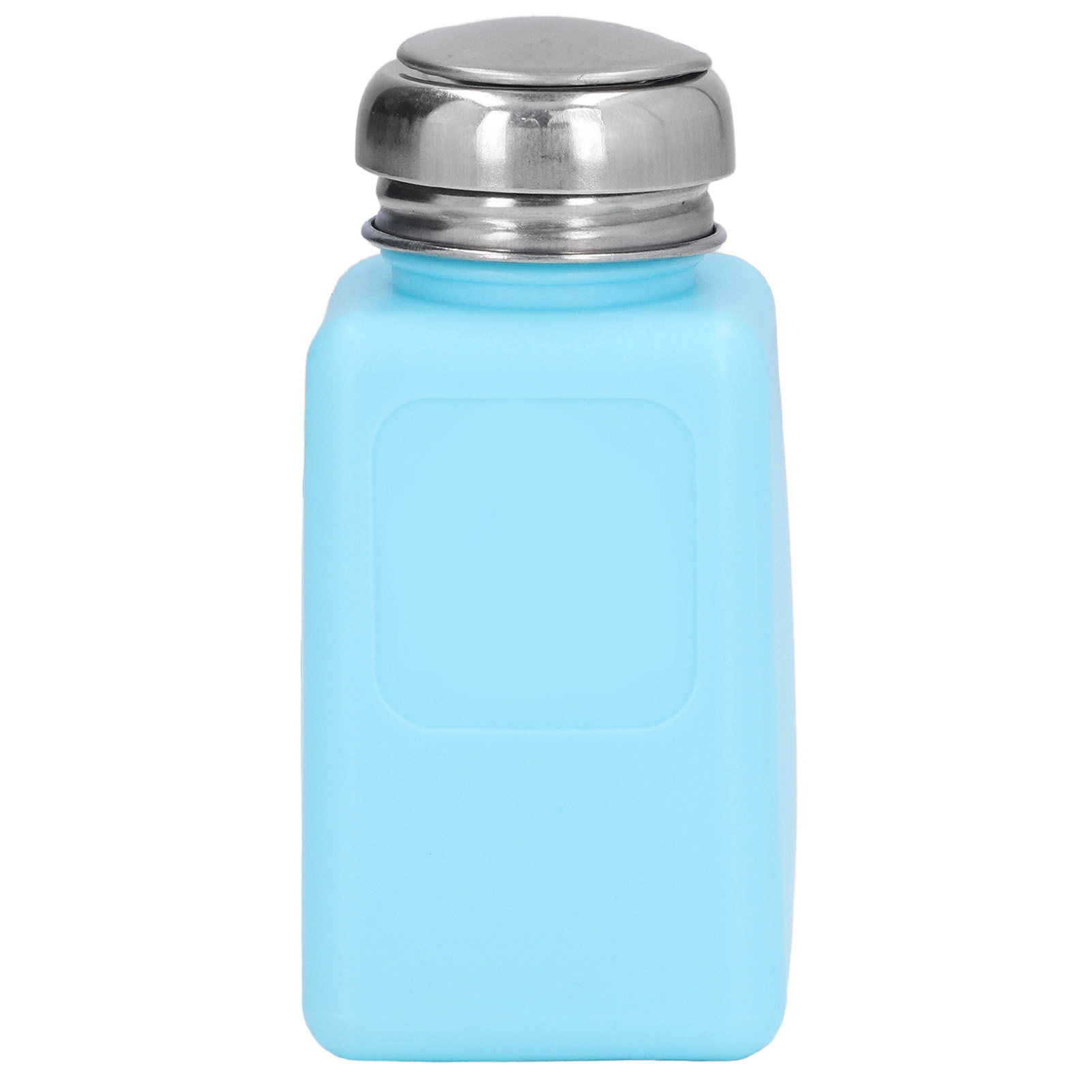 200-ml-druckverschluss-lösungsmittelspender, Esd-sicher, Antistatische Quadratische Flasche Mit Edelstahldeckel, Blau