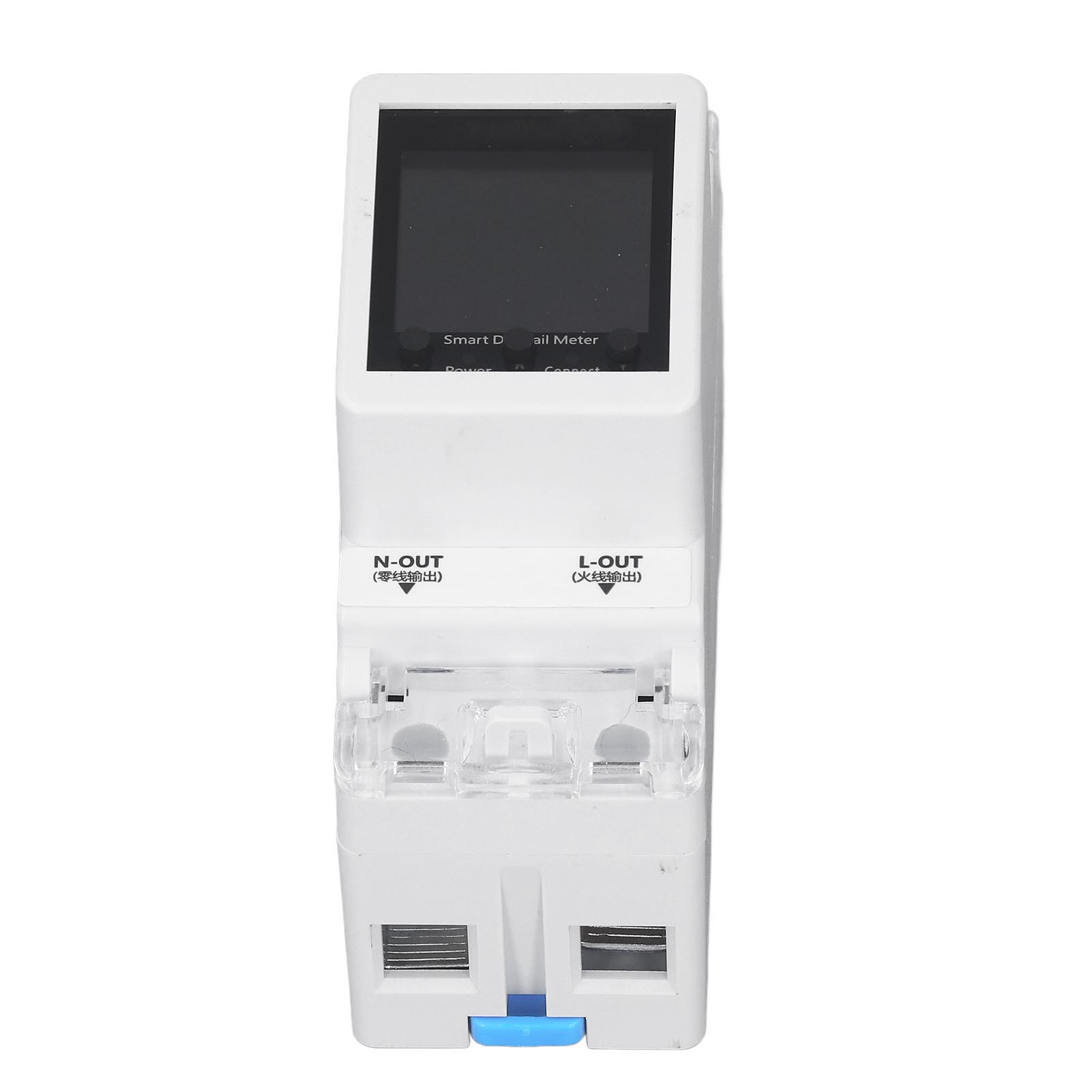 Intelligenter Wlan-energiezähler, Einphasiger Stromverbrauchsmonitor, Din-schienen-digital-leistungsmesser, Ac85–265v