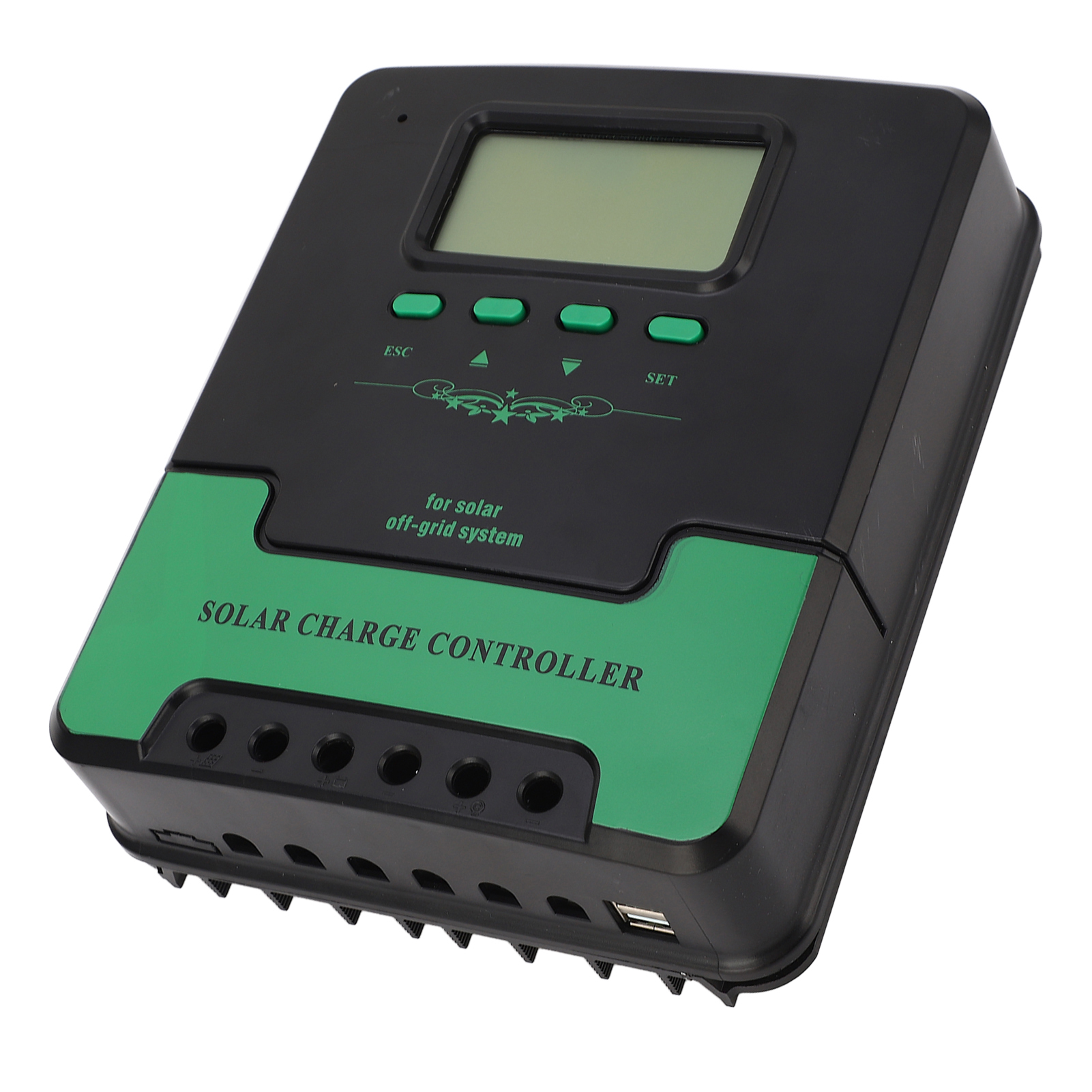 Solar-laderegler Mppt Mit Lcd-display, Zwei Usb-anschlüssen (5 V 3 A, 12 V, 24 V) Zum Laden Von Batterien (60 A)