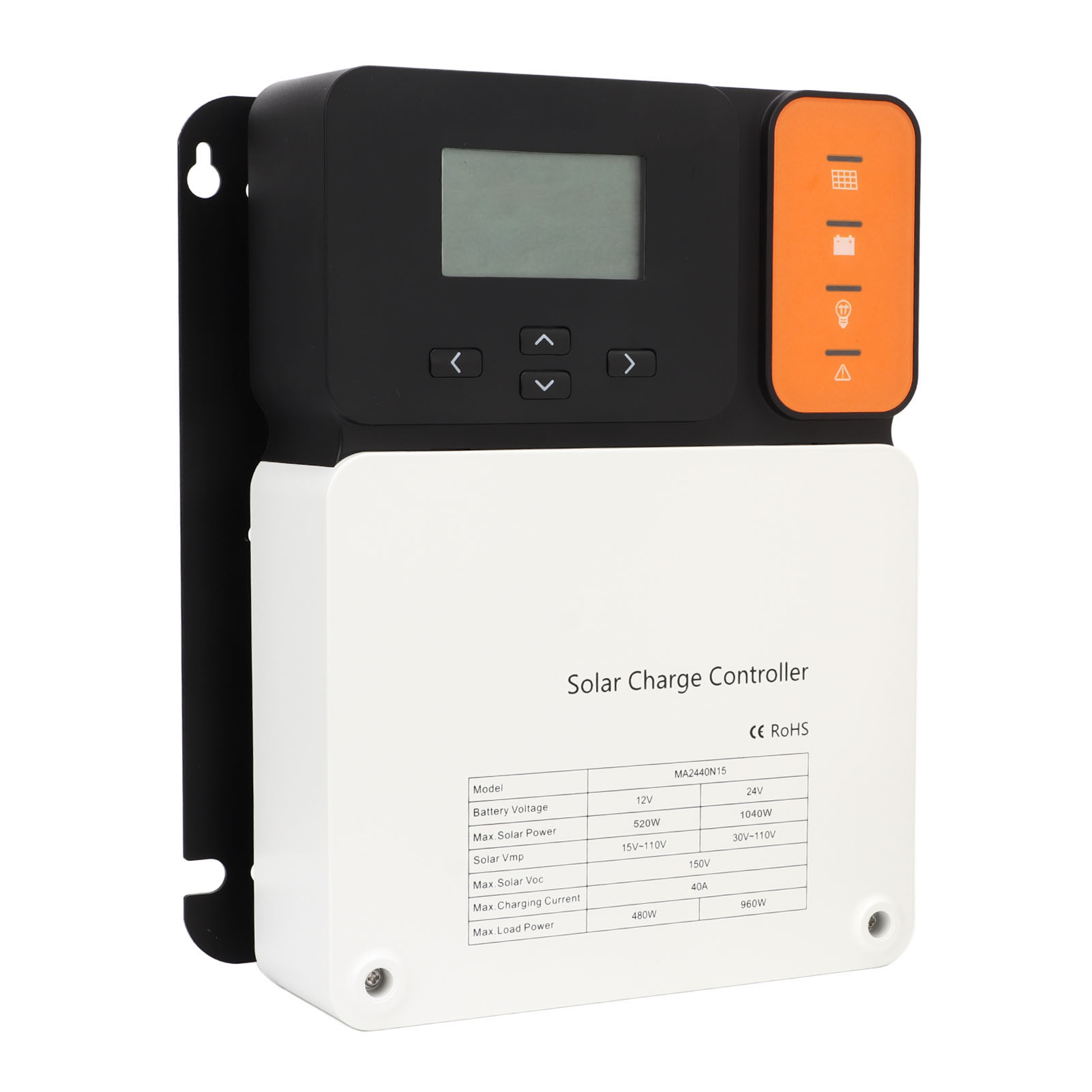 Mppt-solar-laderegler 40a Mit Lade- Und Entladeschutz, Hoher Sicherheit, Solarmodul-batterieregler 12v/24v
