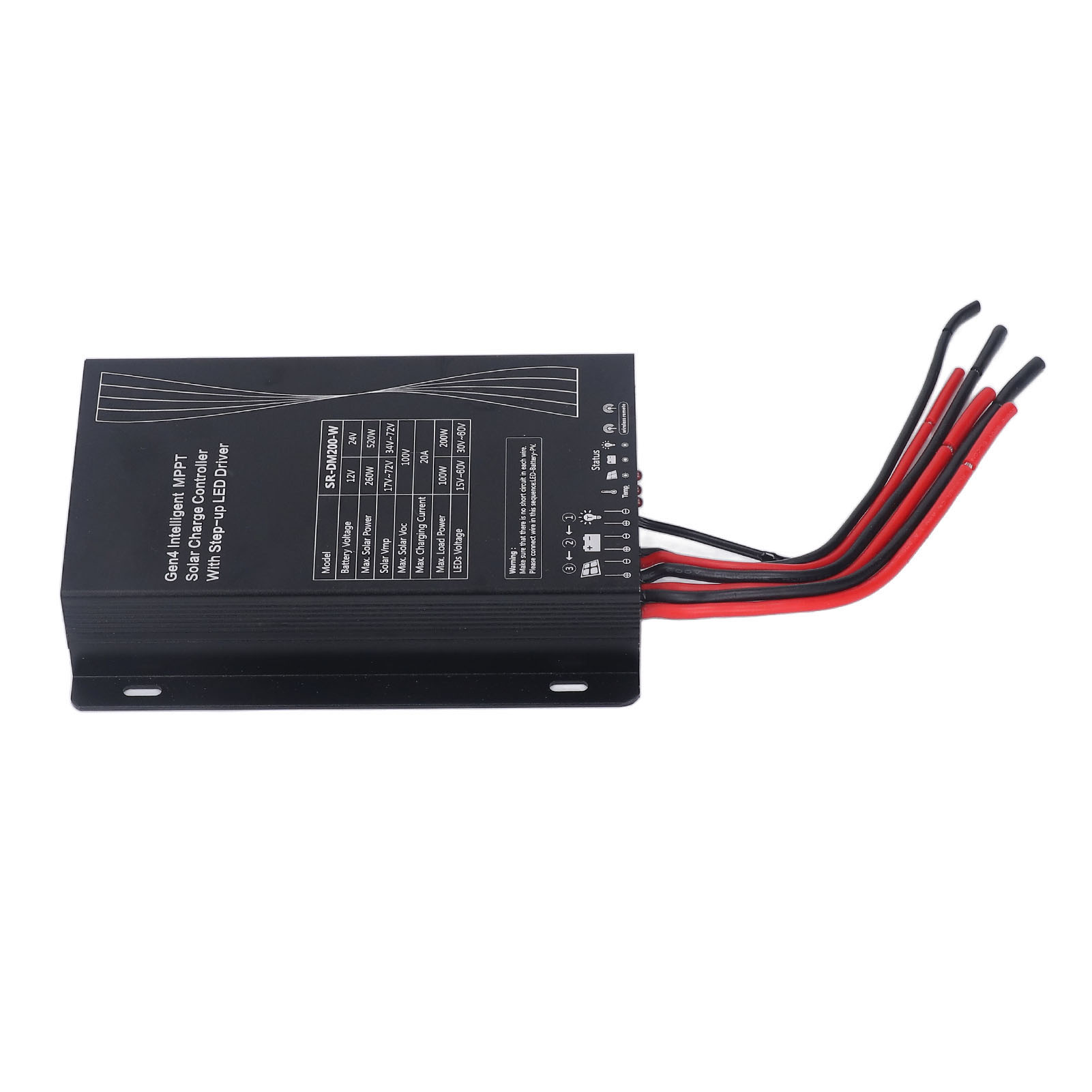 Solar-laderegler Mit Mppt-funktion, Automatischer Anpassung Und Fernbedienung, 12 V/24 V