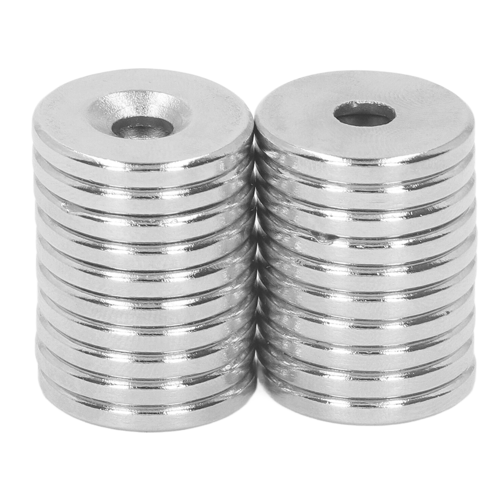 20 Stück Lochmagnete 20x3mm Neodym-scheibenringmagnete M5 Seltenerd-rundmagnete Zur Befestigung