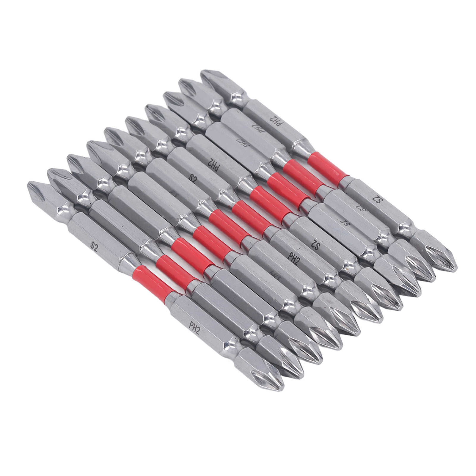 Kreuzschlitz-bit-set Mit Magnetring Aus Rostfreiem, Verschleißfestem Legiertem Stahl, 1/4 Zoll (100 Mm / 3,94 Zoll), Für Industrielle Anwendungen