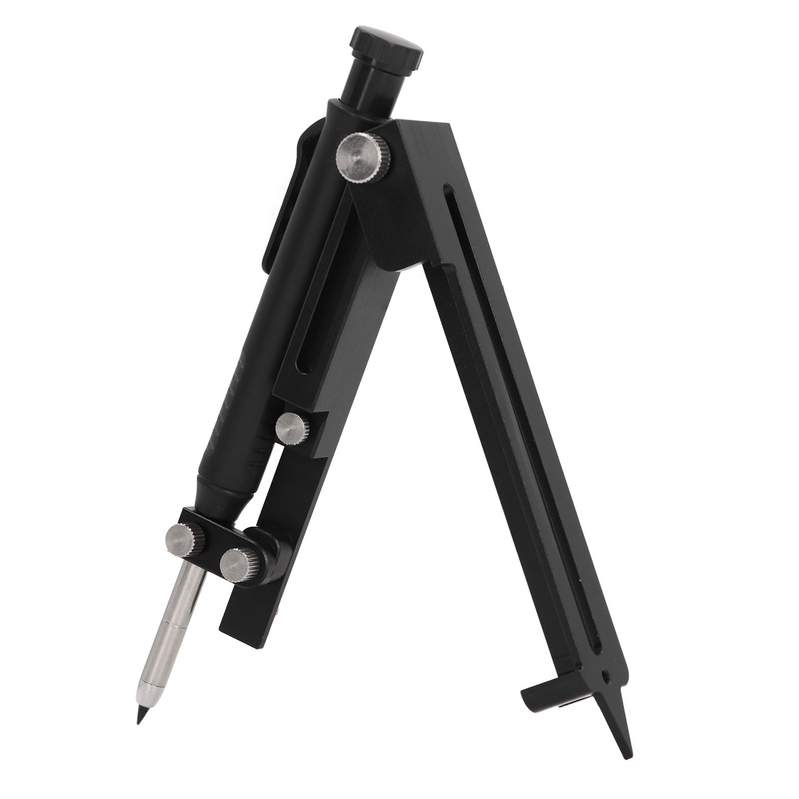 Multifunktions-anreißwerkzeug Aus Aluminiumlegierung, Holzbearbeitungs-anreißstift, Linienzeichnungswerkzeug, Konstruktionsstift Mit Minen, Schwarz