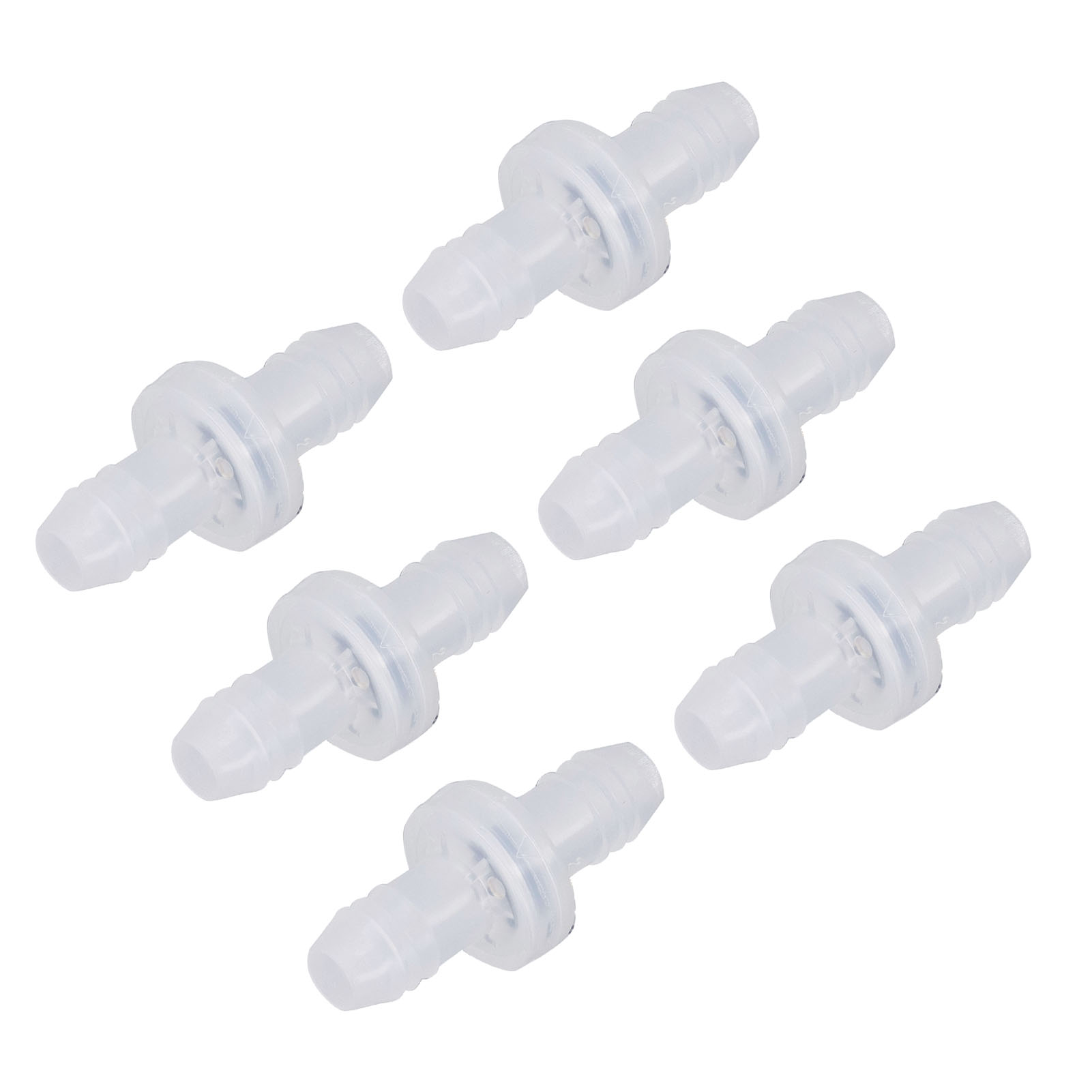 6 Stück Rückschlagventile Aus Kunststoff, Einweg-inline-ventile Für Flüssigkeiten Und Gase, 3/8 Zoll (10 Mm) Anschlussdurchmesser, Gehäuse Aus Cdpv6-pp, Membran Aus Fluorelastomer