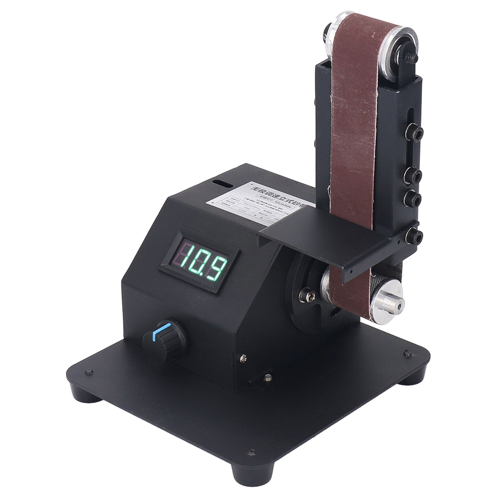 Schleifbandmaschine Mit Digitalanzeige, Elektrischer Bandschleifer, Polier- Und Schleifwerkzeug, 110–240 V, Eu-stecker