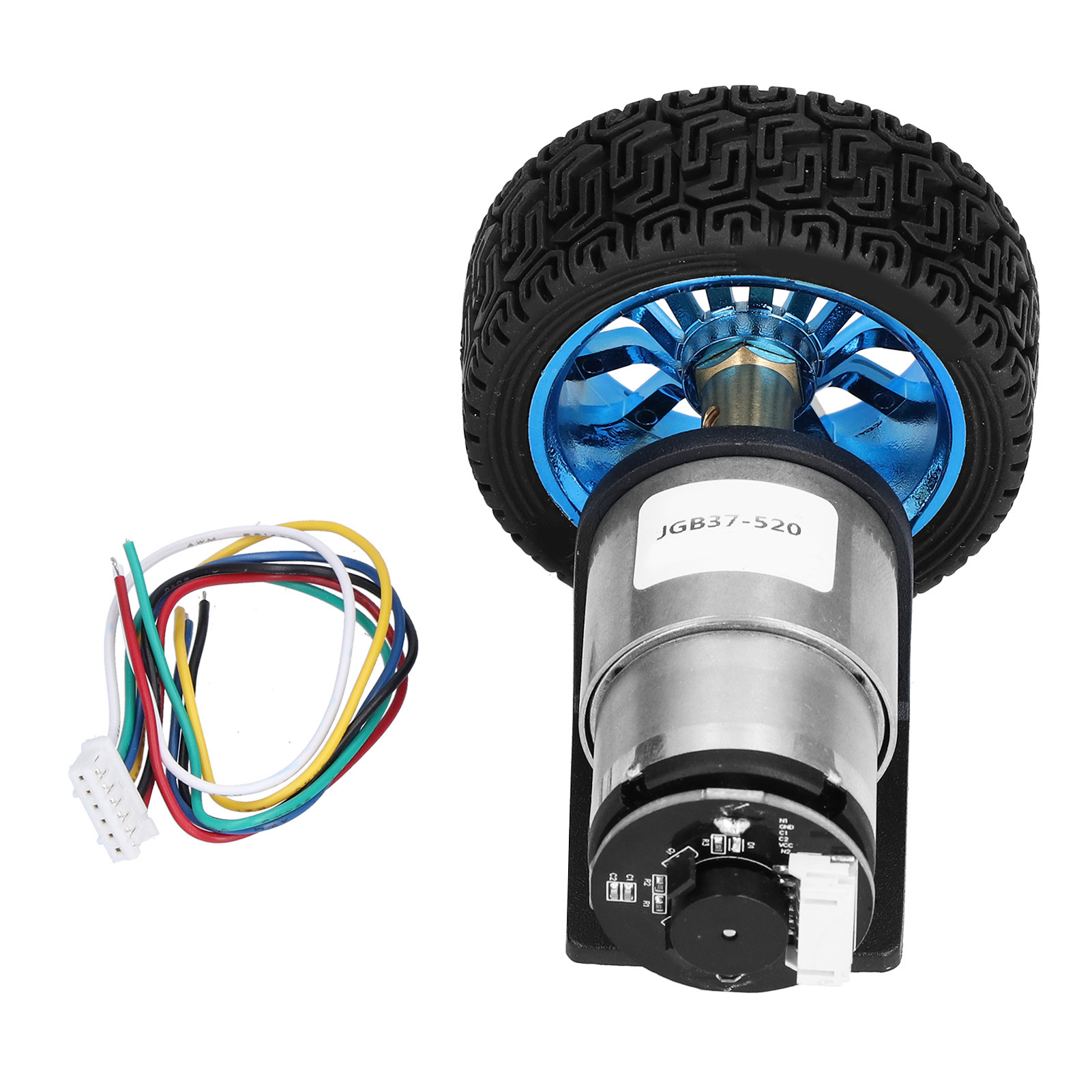 Encoder-motor-set Cw Ccw Wellen-gleichstrom-getriebemotoren Mit Halterungsrad Für Balancewagen Dc12v20rpm