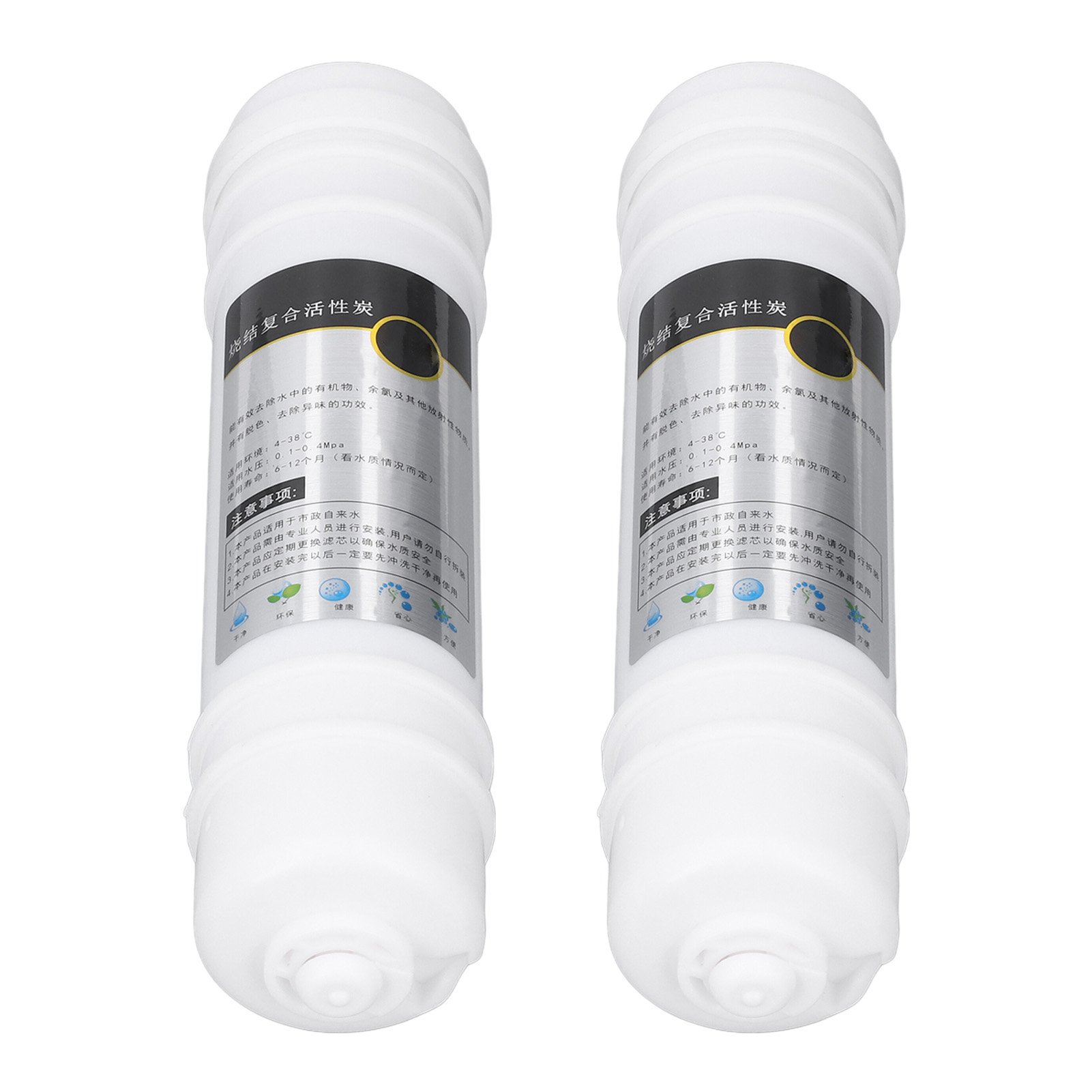 2 Stück Ersatz-wasserfilter, 10 Zoll, Abs-gehäuse In Lebensmittelqualität, Aktivkohle-druckwasserfilter