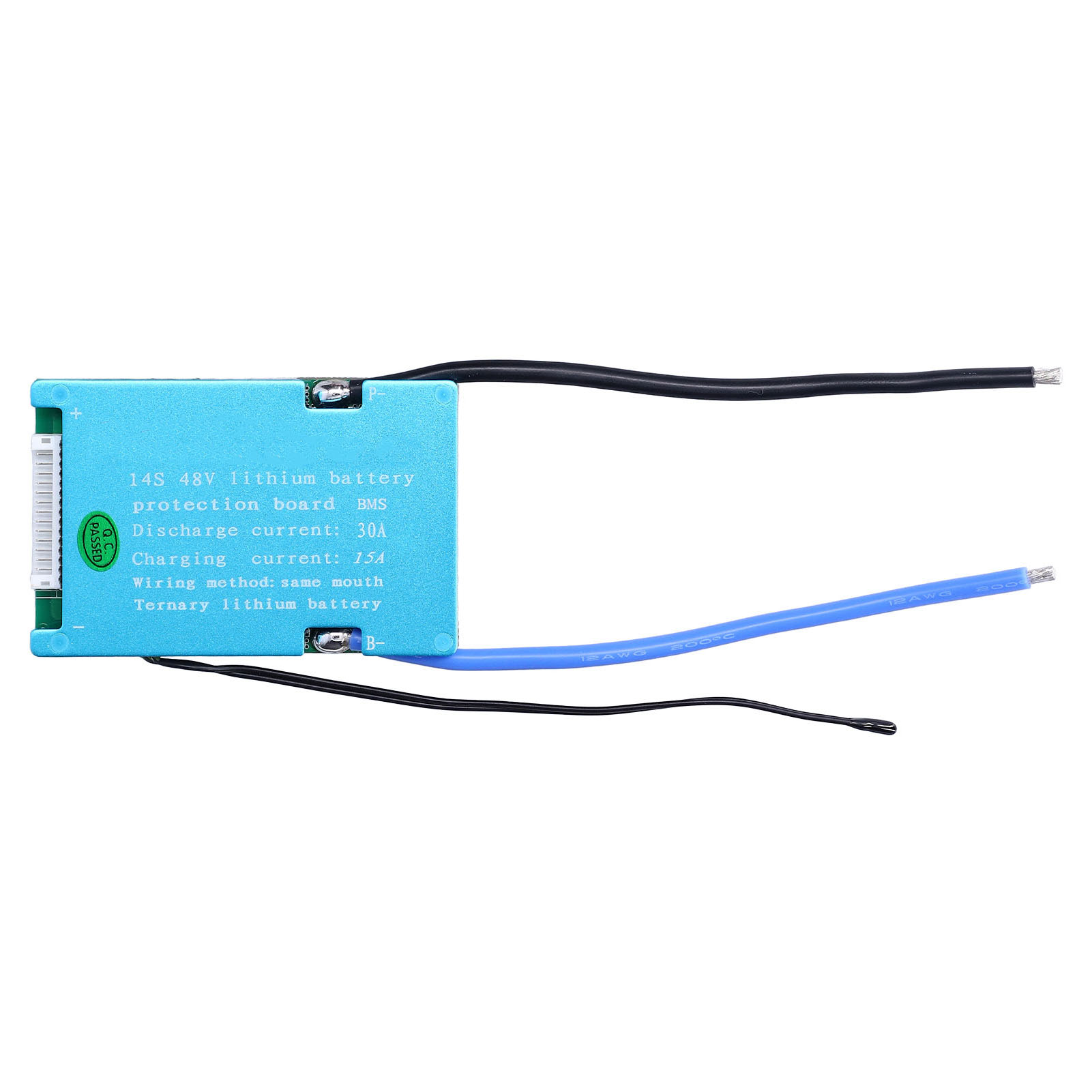 14s 48v Lithium-batterieschutzplatine, Ternäres Bms-ladeausgleichsmodul Mit Kabel, 30a Entladung, 15a Ladung
