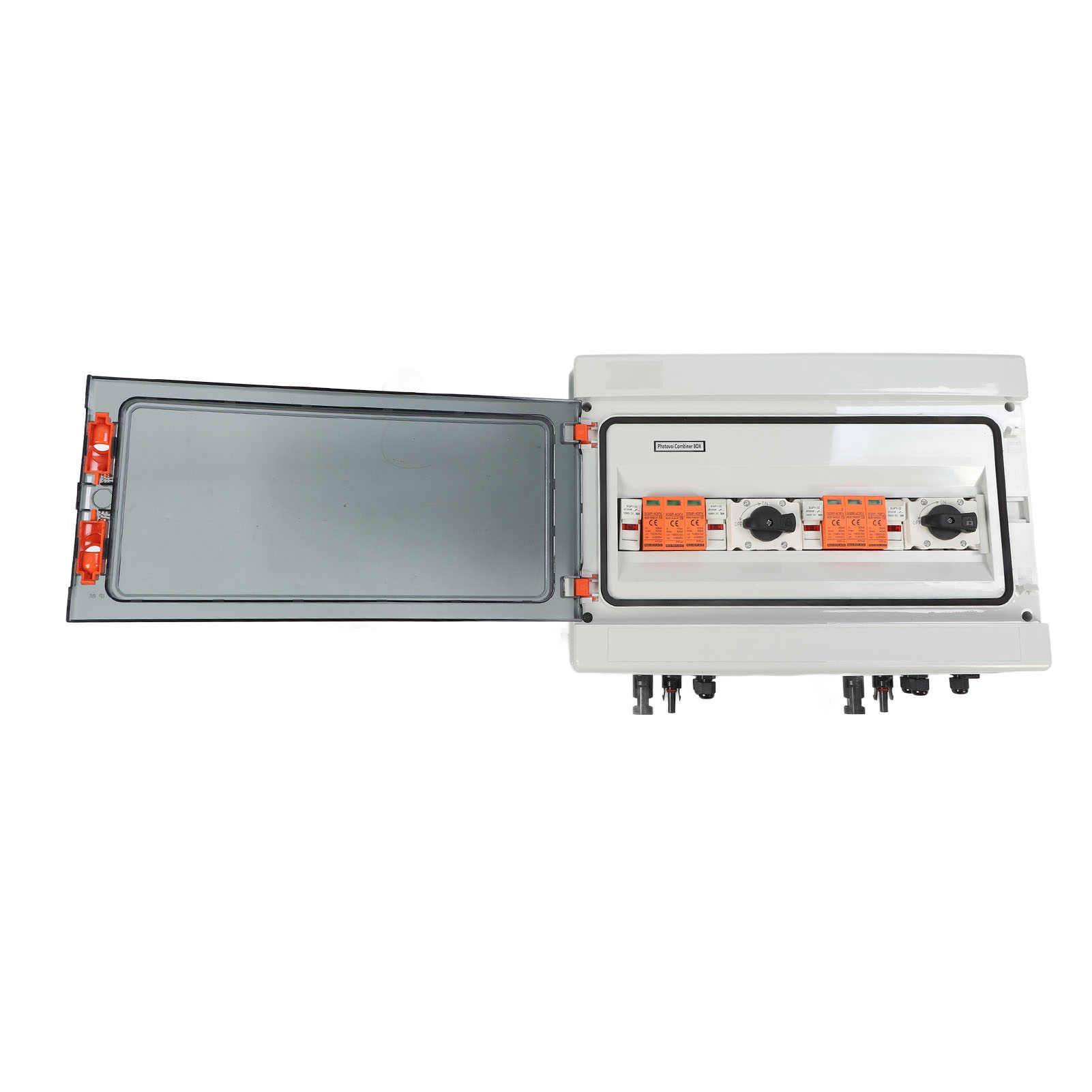 Pv-kombinationsbox 2 Eingänge 2 Ausgänge Ip65 Wasserdichte Photovoltaik-kombinationsbox Mit Sicherung Und Überspannungsschutz 1000 V 32 A