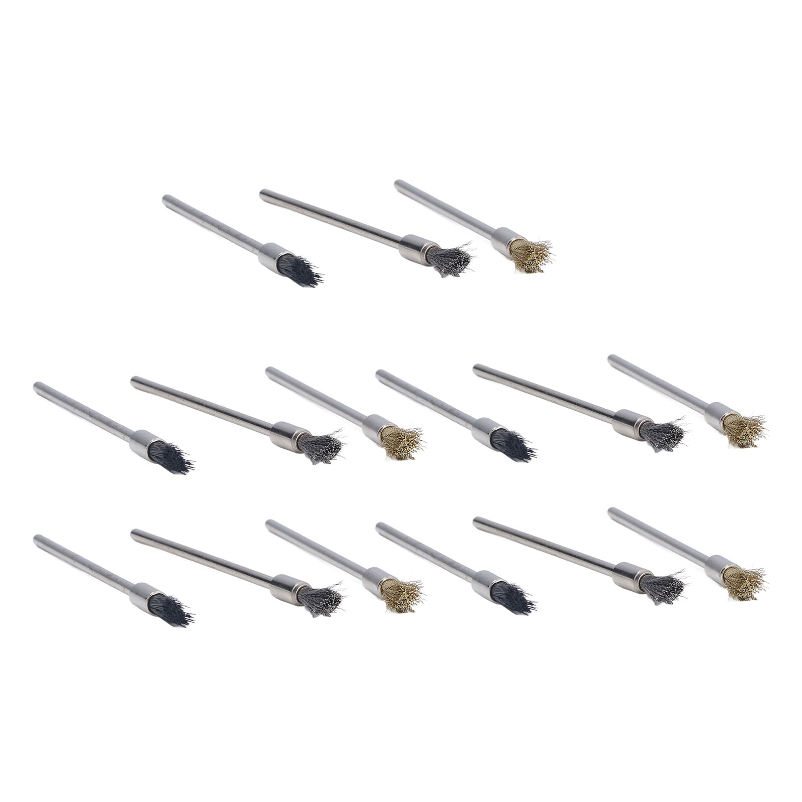 15-teiliges Set Stahl-nylon-messing-stiftbürsten Zum Polieren Von Graten Und Staub, 100 Mm