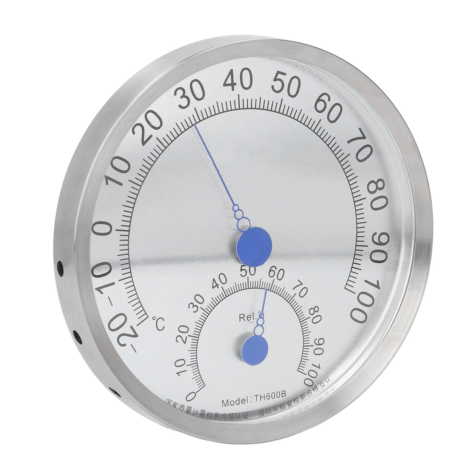 Rundes Edelstahl-thermometer, Wasserdicht Und Hitzebeständig, Hygrometer Für Den Außenbereich (ohne Halterung)
