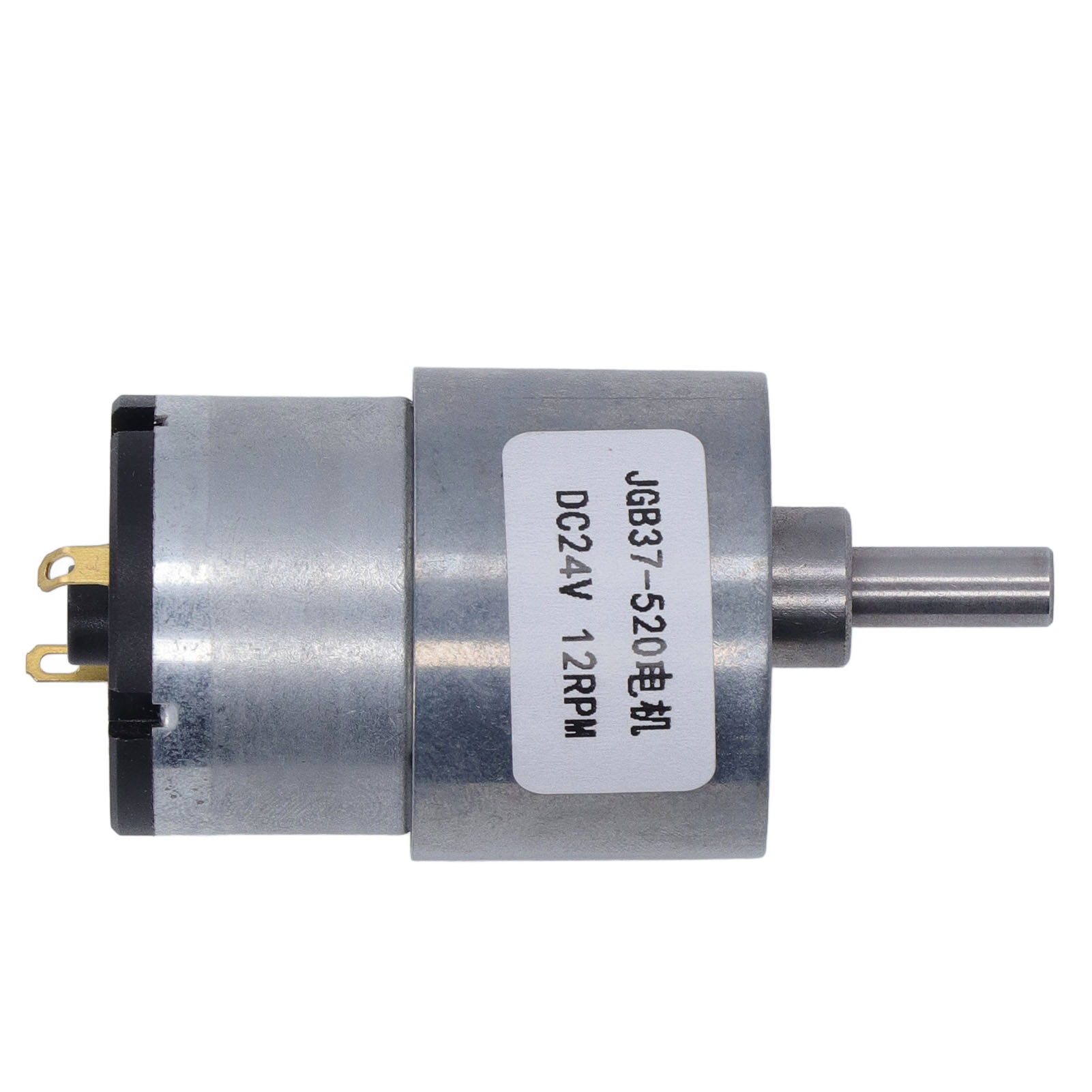 Gleichstrom-getriebemotor, Aluminium-messing-gehäuse, Robustes Lager, Stabiles Getriebe, Drehzahlreduzierung, Mit Hall-encoder, 12 U/min, 24 V Dc