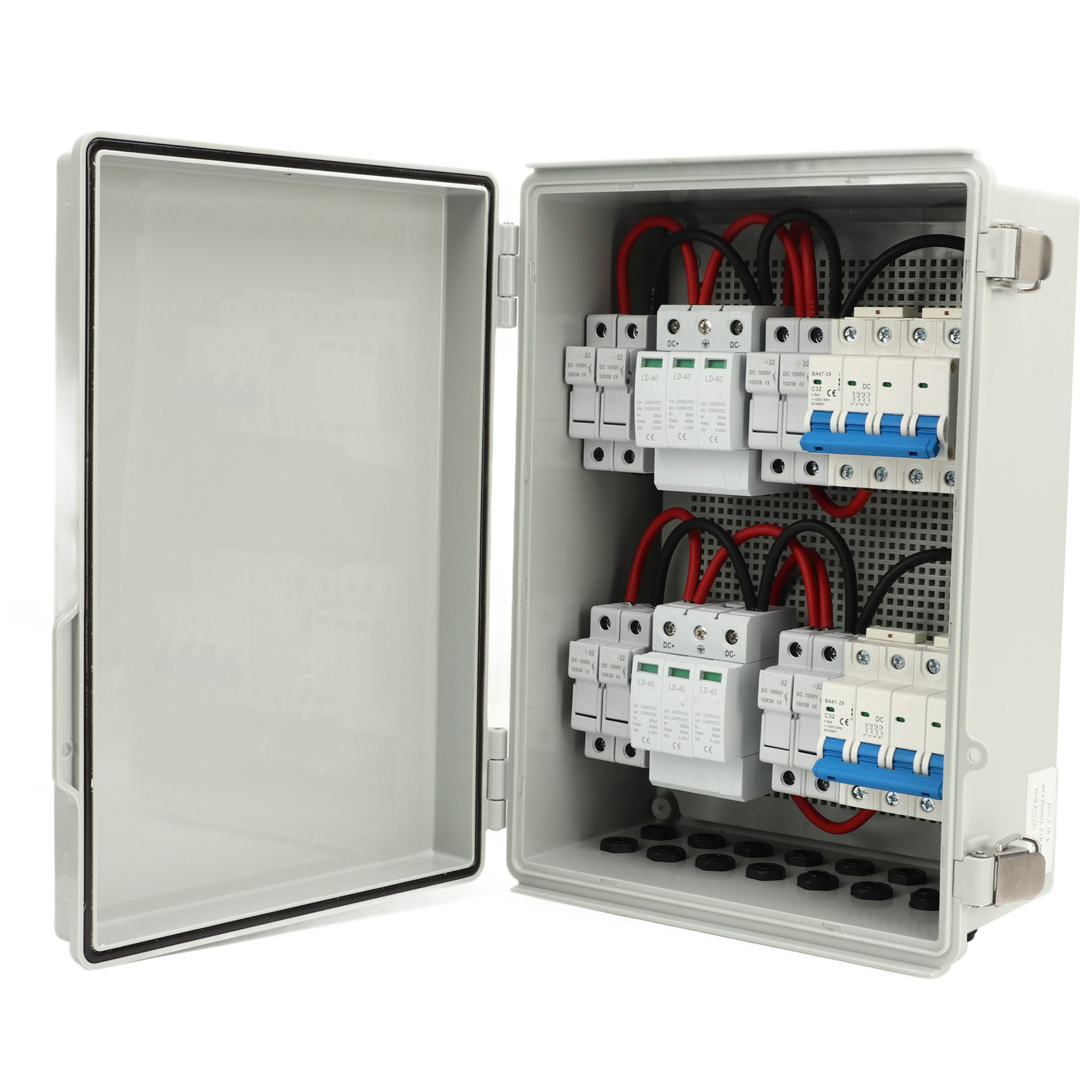 Pv-kombinationsbox 4 Eingänge 2 Ausgänge Ip65 Wasserdicht Überspannungsschutz Solar-pv-kombinationsbox Dc1000v