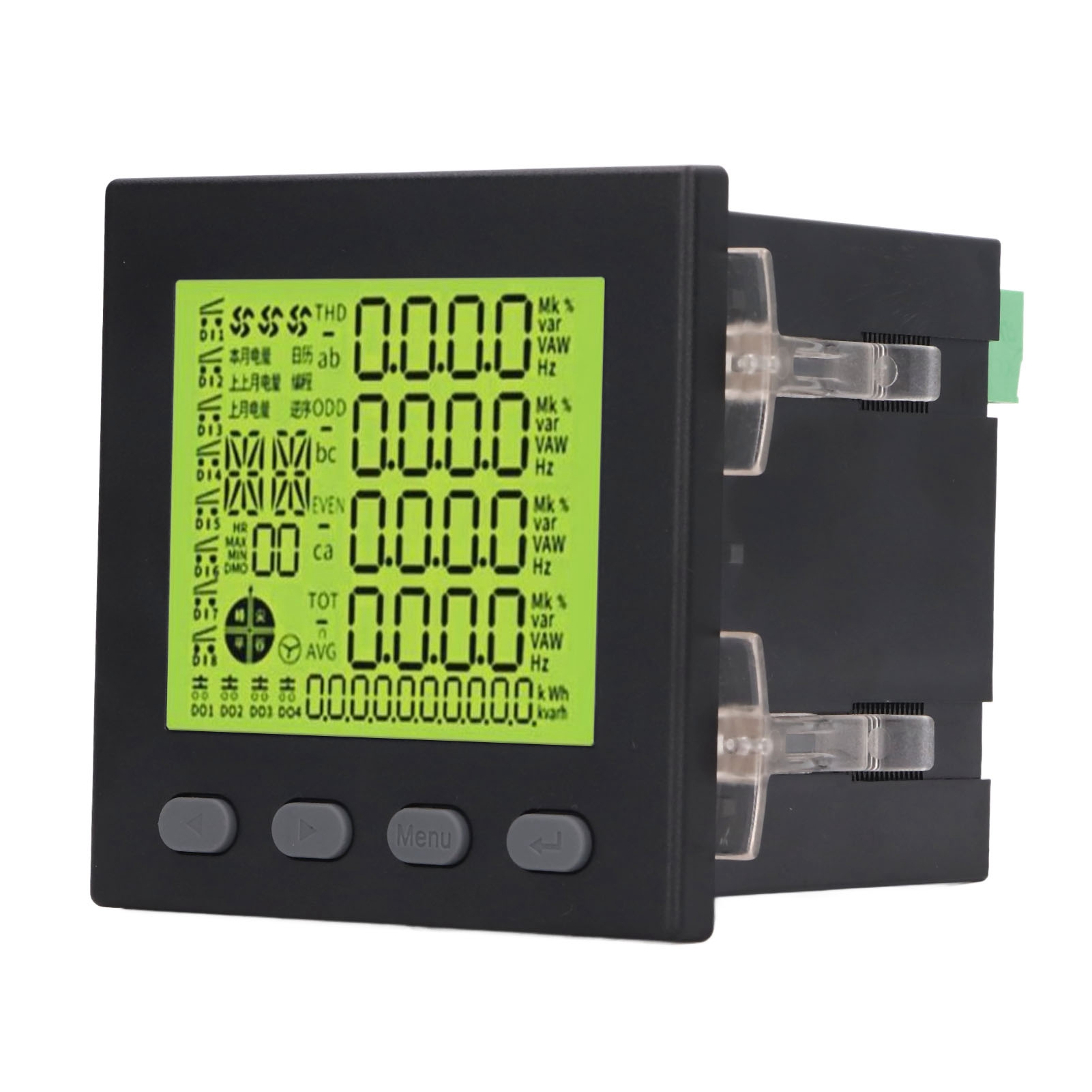 Dreiphasen-leistungsmesser, Multifunktionaler Volt-leistungs- Und Energiezähler, Stromverbrauchsanzeige, Ac 380 V, 5 A, Messbereich Ac 220 V