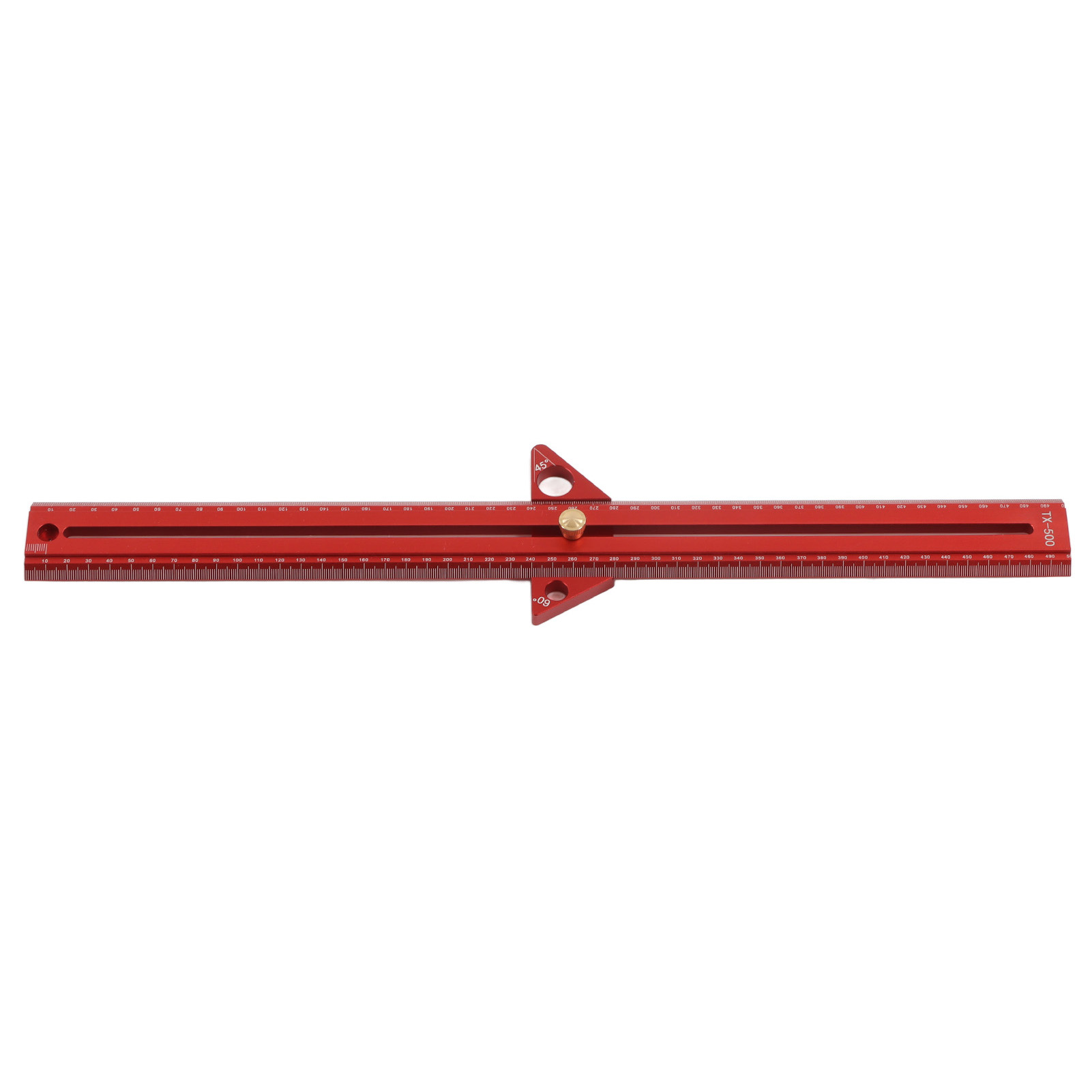 Multifunktionaler, Tragbarer Winkelmesser Aus Aluminiumlegierung Für Holzbearbeitung, T-nut-schiene, 50 Cm / 19,7 Zoll