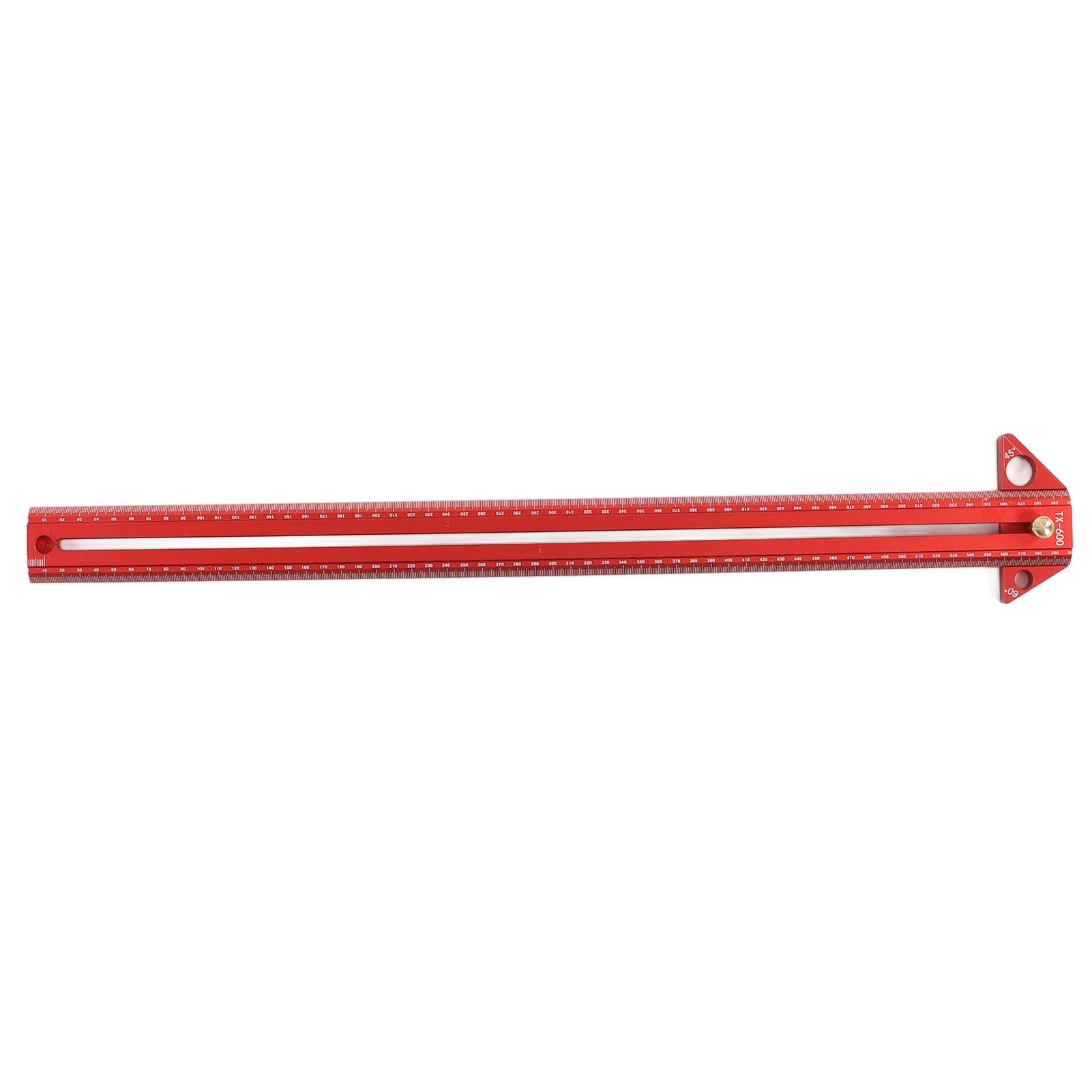 Multifunktionaler, Tragbarer Winkelmesser Aus Aluminiumlegierung Für Holzbearbeitung, T-nut-schiene, 60 Cm / 23,6 Zoll