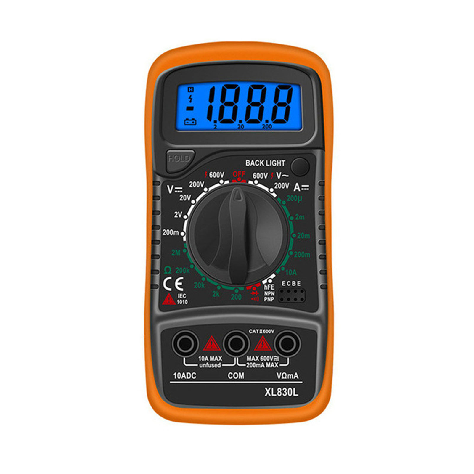 Digitales Multimeter, Tragbar, Hochpräzise, Mit Blauer Hintergrundbeleuchtung, Für Spannung Und Strommessung