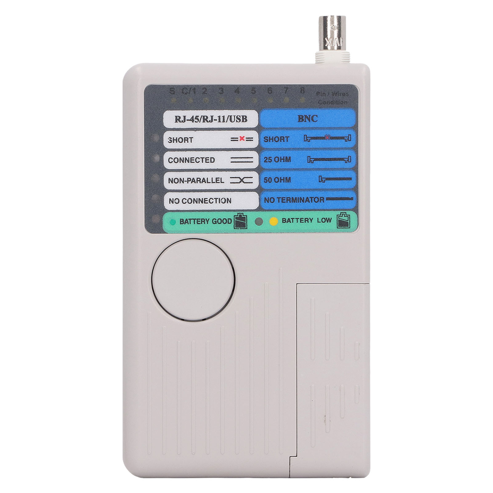 4-in-1-fernkabeltester Mit Schnellreaktionsmodul, Abnehmbarem Modul, Netzwerk-, Telefon-, Bnc-, Usb-, Rj11- Und Rj45-koaxialkabelmessgerät (bis 90 M).