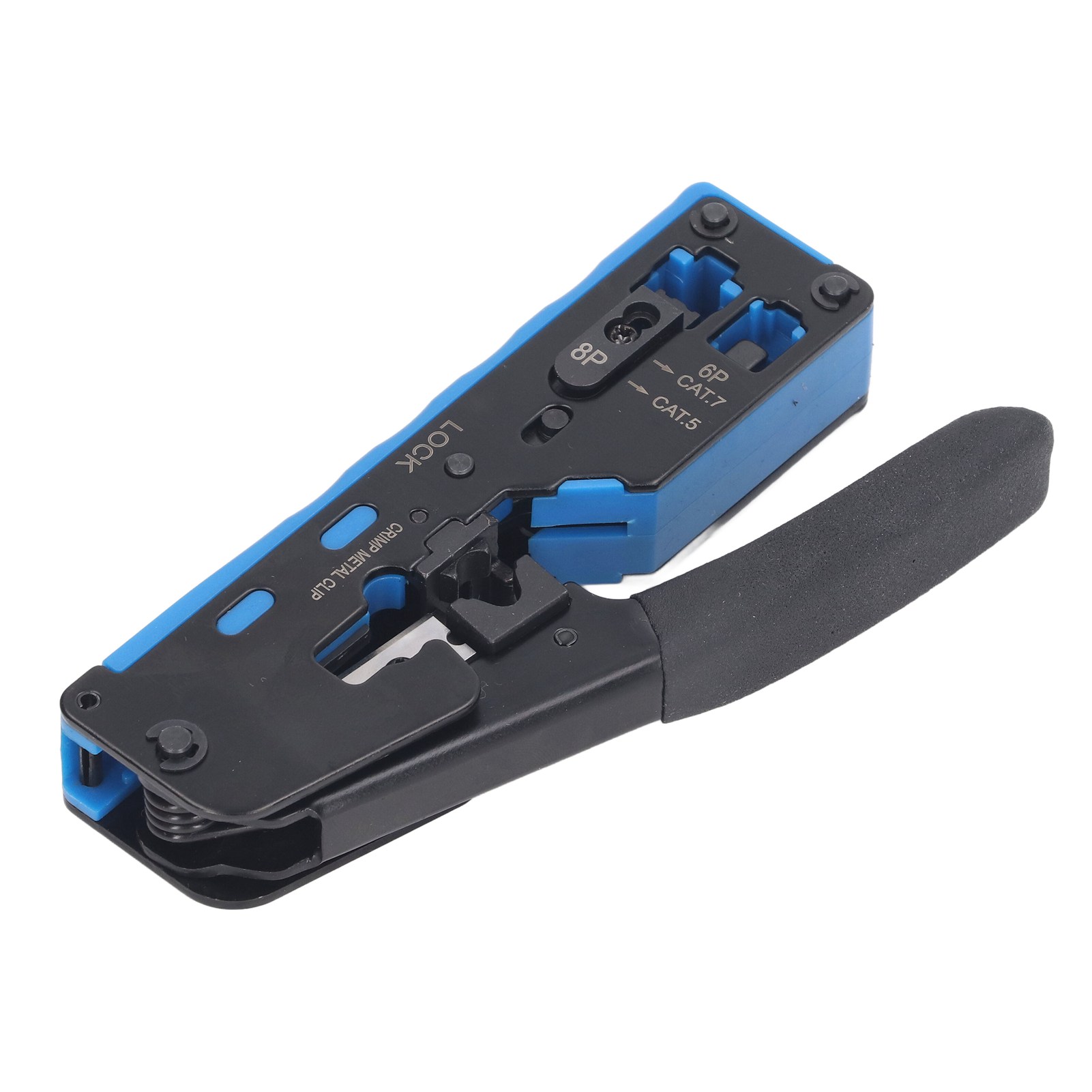 Rj45-crimpwerkzeug-set: Durchschleif-all-in-one-ethernet-crimpzange Für 8- Und 6-polige Rj-stecker Zum Crimpen, Schneiden Und Abisolieren.