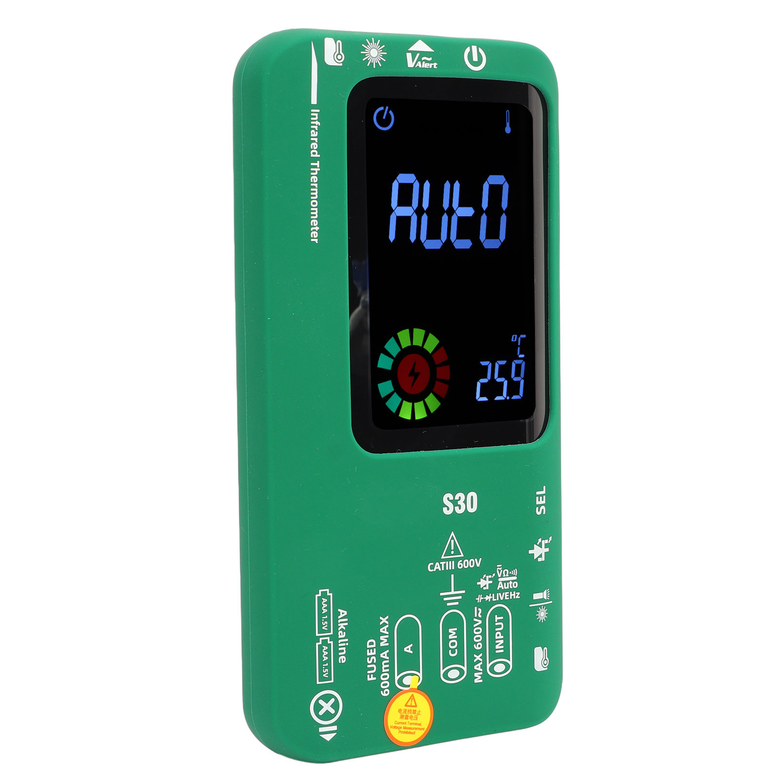 Multifunktionales Multimeter Mit Lcd-farbanzeige, Hochpräzisem Infrarot-thermometer Und Schaltungsanalysator Für Die Autowerkstatt