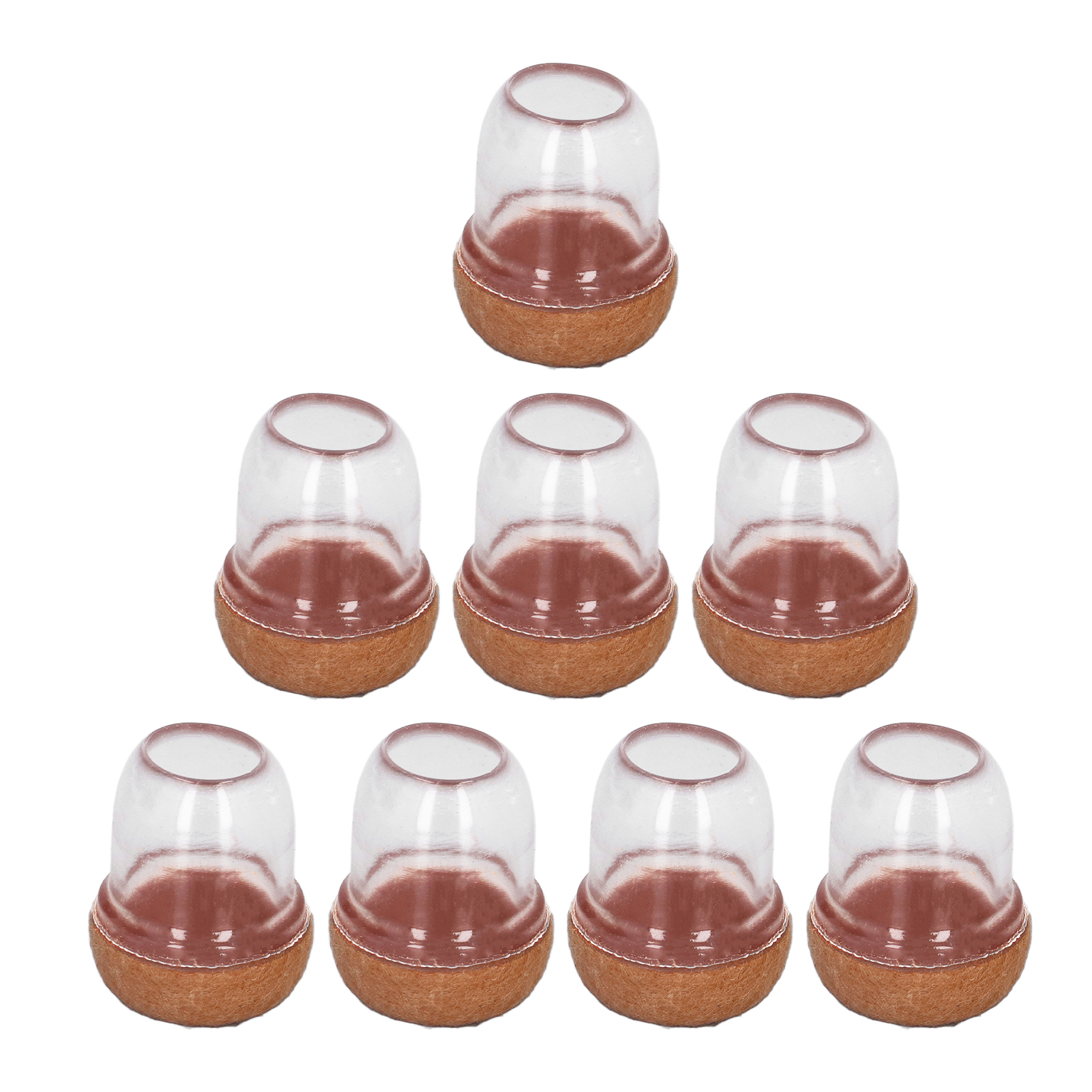 8 Stück Stuhlbeinschoner, Hockerfüße, Tischbeinschoner, Geräuscharm, Verdickt, Transparent, Rund