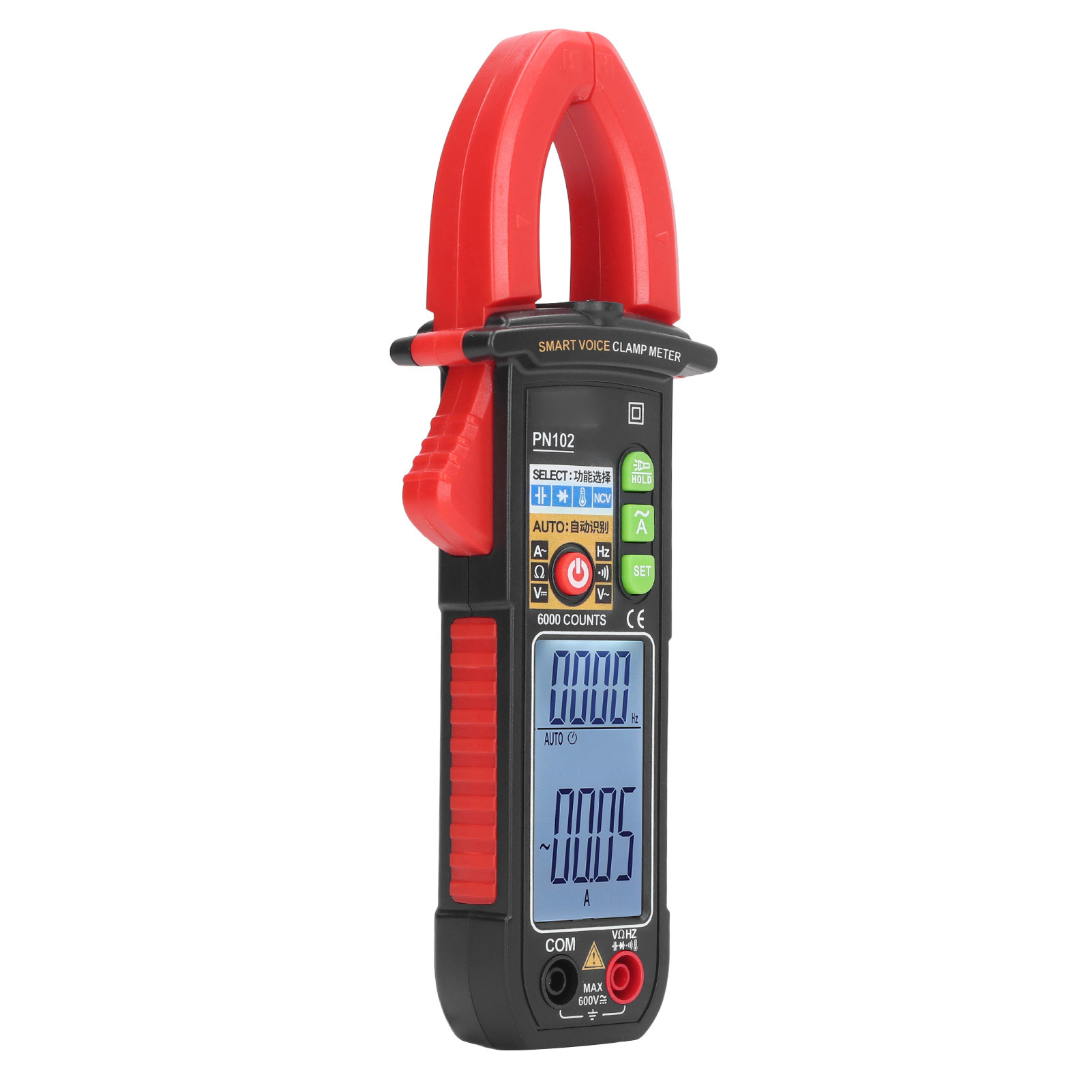 6v Bis 600v Stromzangen-multimeter Mit Sprachausgabe, Automatischer Bereichswahl, Ac/dc-strom- Und Spannungsmesser Für Elektriker