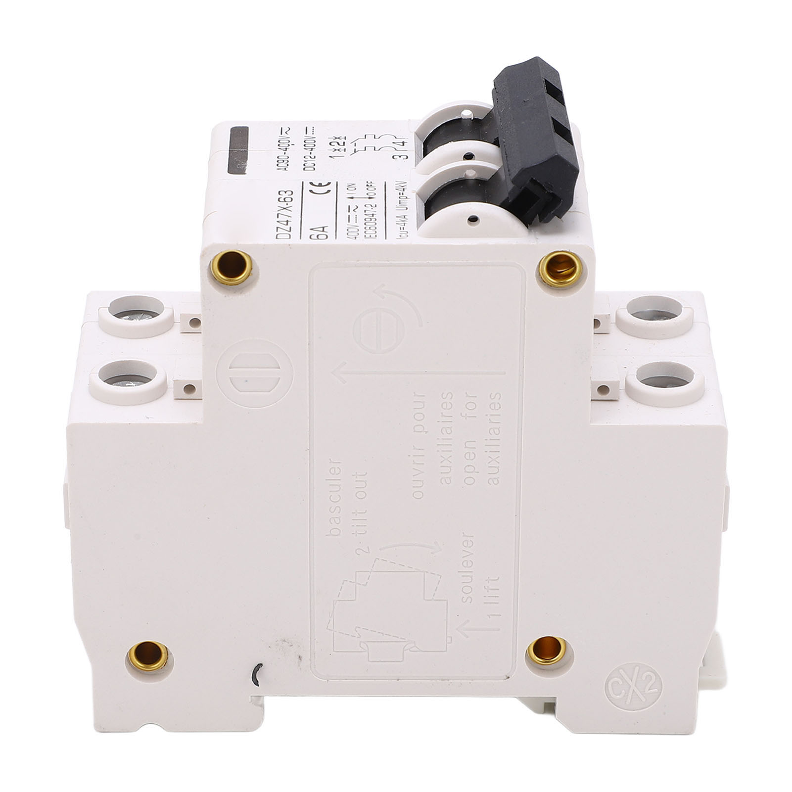 Ac/dc-miniatur-leistungsschalter 2-polig 6 A 400 V Din-schienenmontage Für Solar-pv-systeme Dz47x 63
