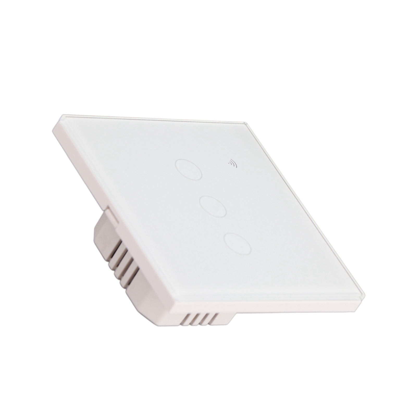 Weißer 3-fach Wlan-smart-lichtschalter Mit App-fernbedienung, Touch-sensor, Elegantem Design Und Intelligenter Lichtsteuerung, 110–240 V