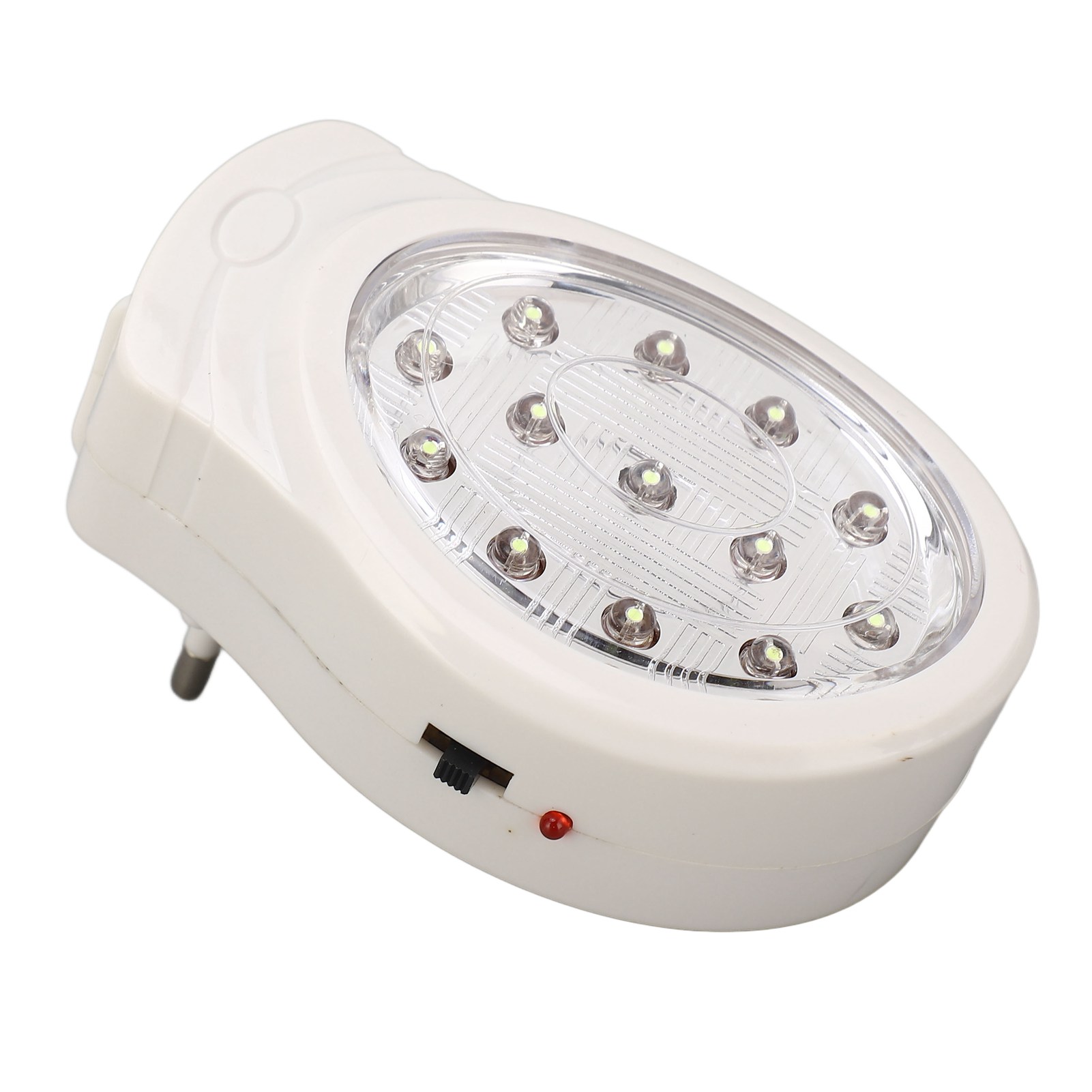Led-notleuchte, 2 W, Kaltweiß, 2 Helligkeitsstufen, Energiesparend, Wiederaufladbar, Netzanschluss, 110–240 V, Eu-stecker