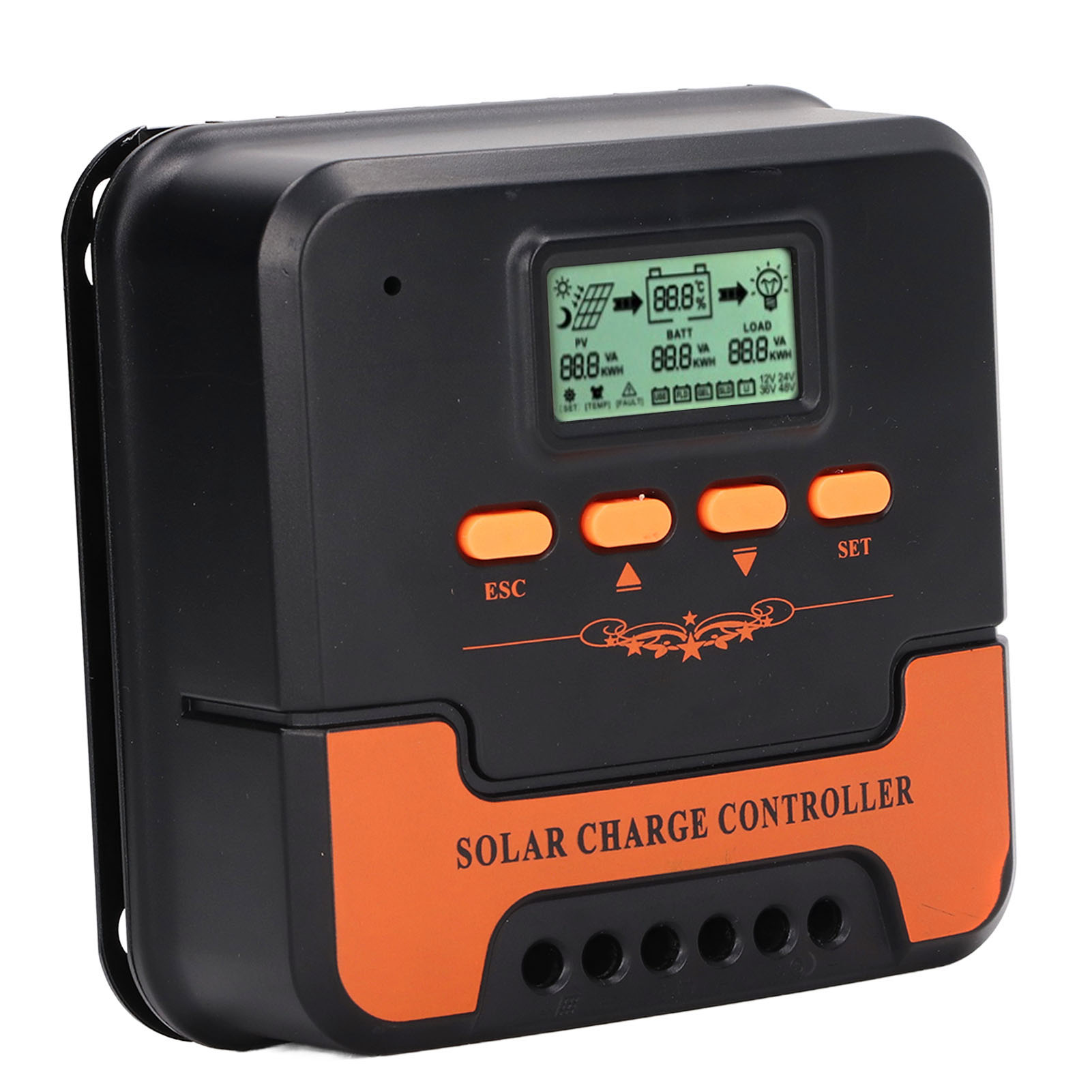 Solarladeregler 12v/24v Mppt Lcd-display 5v/3a Usb-ausgang Solarladeregler Cm-d10 10a