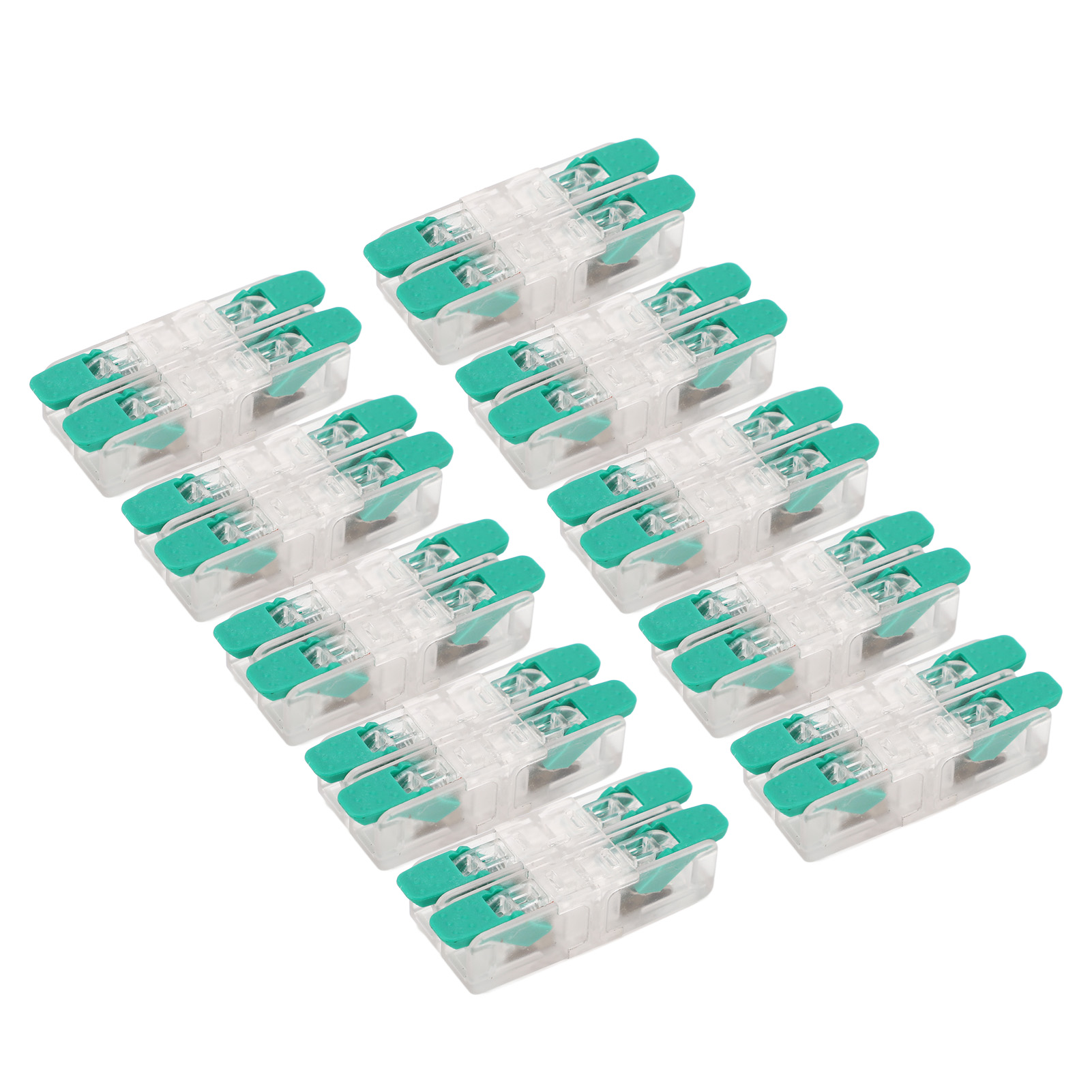 10 Stück 2-in-2-out-drahtverbinder, 0,5 Bis 6 Mm² Kupferkontaktleiterverbinder Für Haushaltsgeräte, 41 A, 450 V