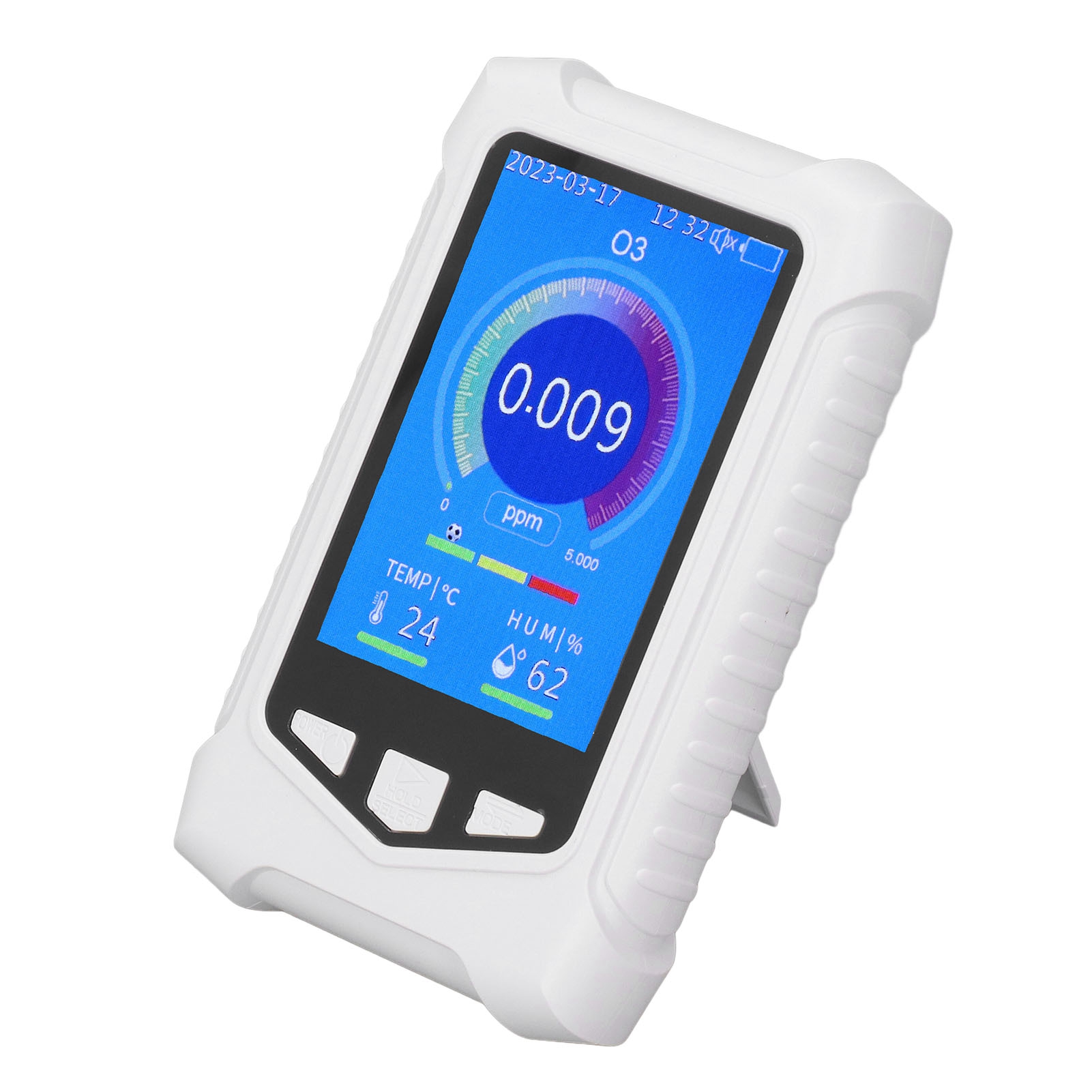 Handliches Ozonmessgerät Mit Farbigem Usb-ladeanschluss Zur Messung Der Luftqualität.