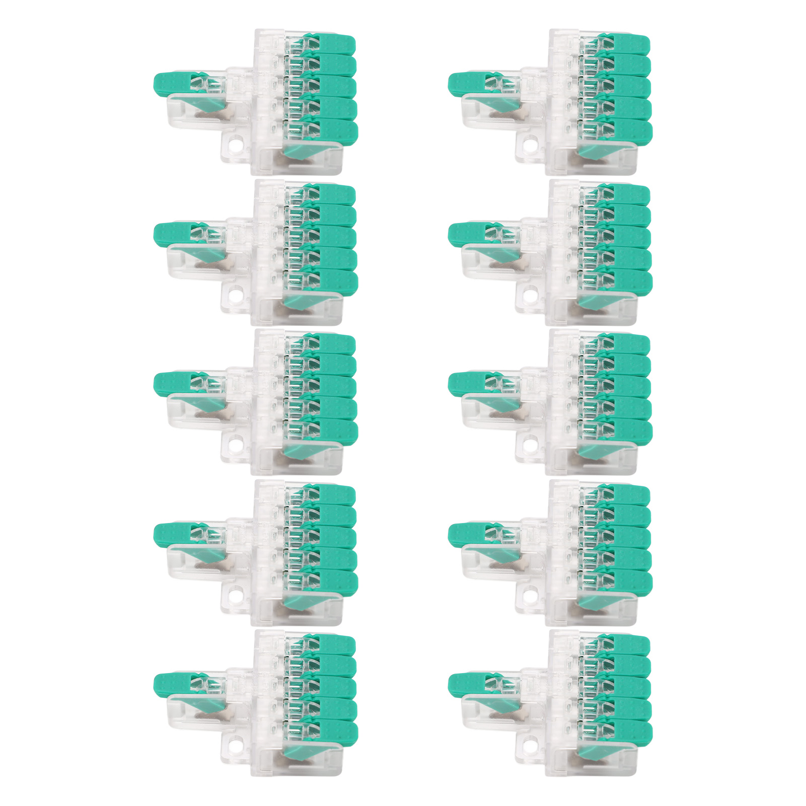 10 Stück 1-in-5-out-elektro-spleißverbinder, Schnellverdrahtungs-spleißkabelverbinder, 41 A, 450 V