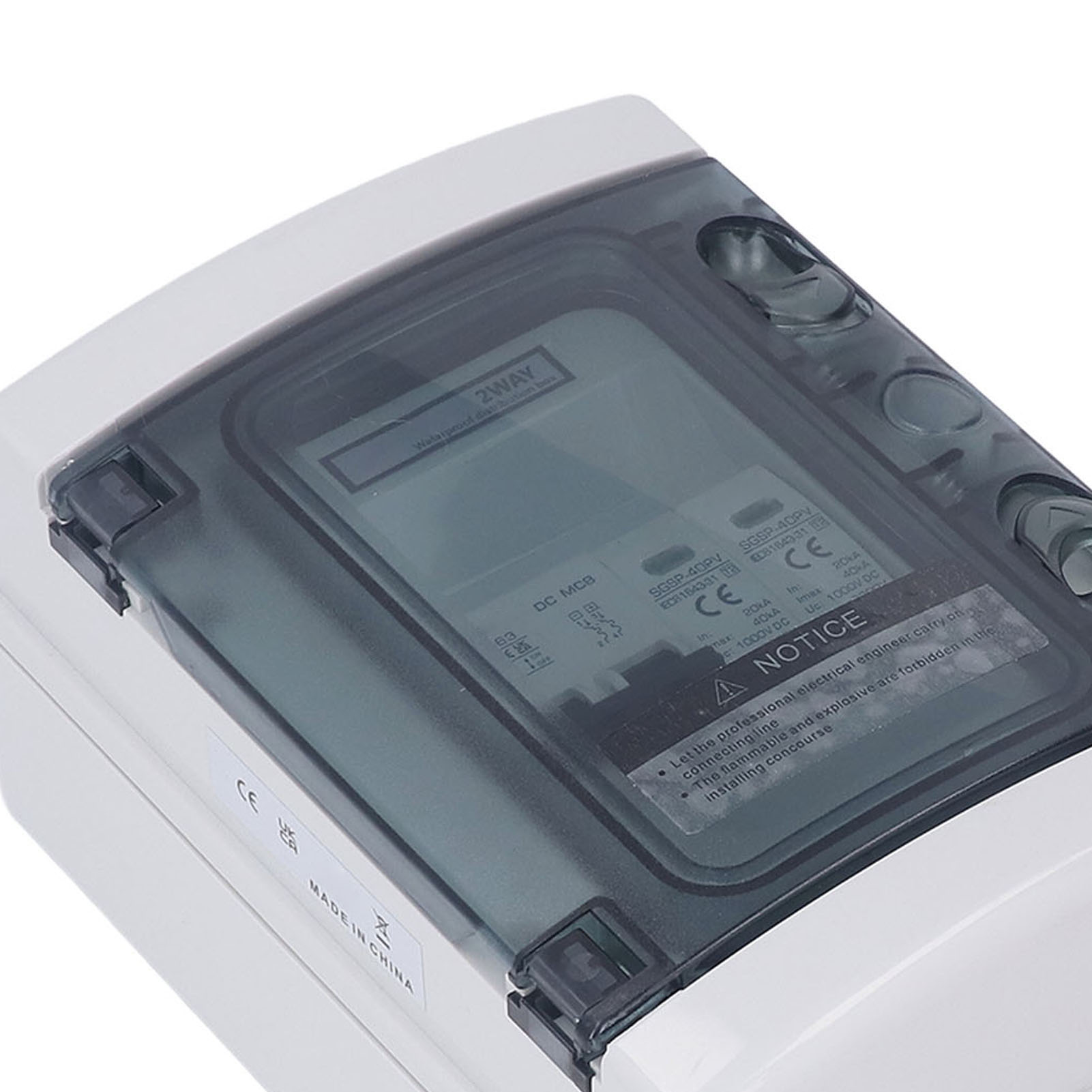 Pv-kombinationsbox Ip65 Wasserdicht Mit Blitzschutz, Photovoltaik-solar-trennschalter Mit 40-a-leistungsschalter, 1000 V