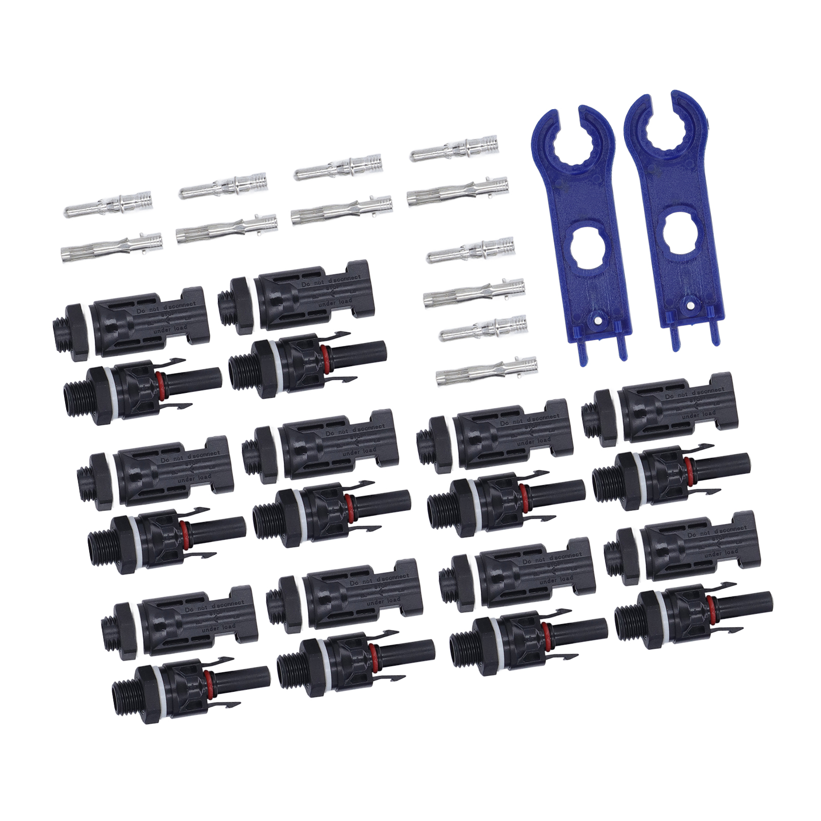 42-teiliges Set Solarverbinder, Ip67 Wasserdicht, Flammhemmend, Inklusive 2 Schraubenschlüsseln, 30 A, 1000 V Dc