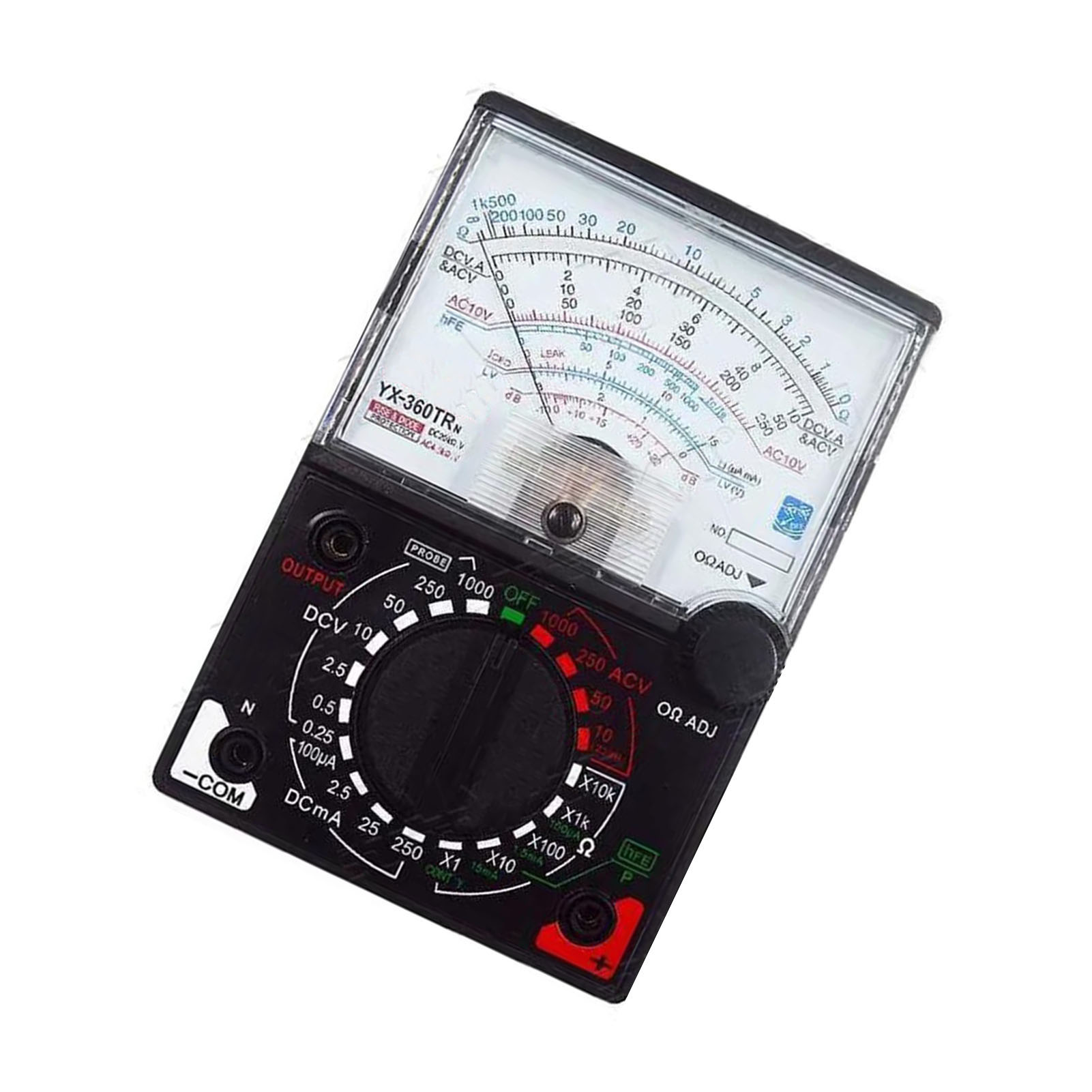 Zeiger-multimeter Amperemeter Voltmeter Ohmmeter Mit Messspitzen Lehrmittel Wartungswerkzeug Yx‑360tre‑l‑b (mit Summer)