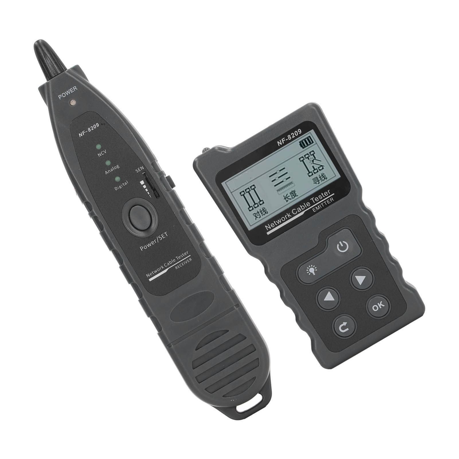 Netzwerkkabeltester, Fehlerortungsgerät, Multifunktionaler Poe-kabelfinder Mit Tasche
