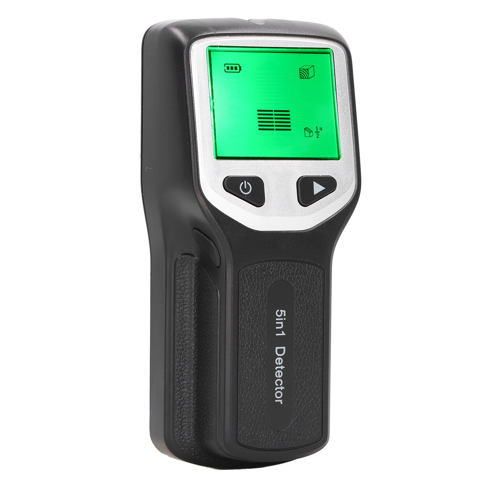 Balkensucher-wandscanner-sensor 5-in-1-detektor Hd-lcd-display Für Holz, Wechselstromkabel, Mitte Und Kante Silber