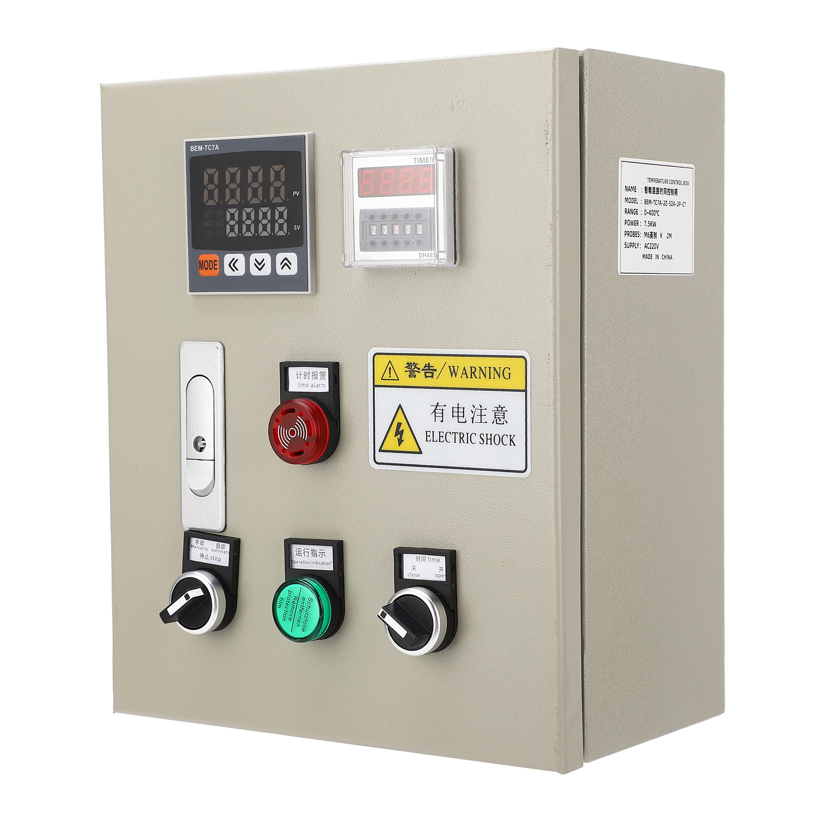 Temperaturreglerbox Mit Präziser Pid-temperaturregelung, Thermostatbox Mit Thermoelement, 220 V Ac, 7,5 Kw