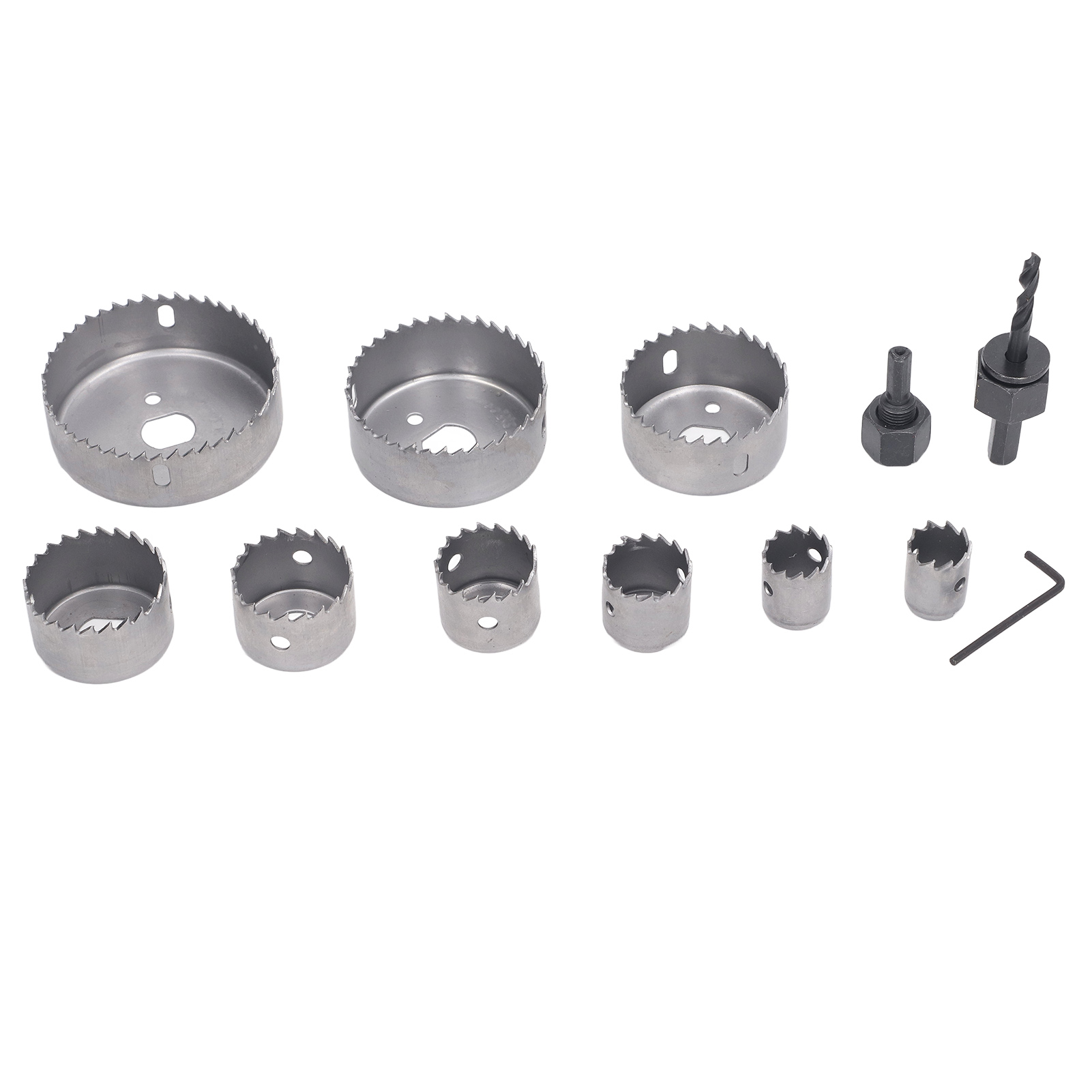 12-teiliges Lochsägen-set Mit Bimetall-bohrern, Robuster Holzbearbeitungs-lochschneider Mit Tragetasche Für Metall, Holz Und Kunststoff