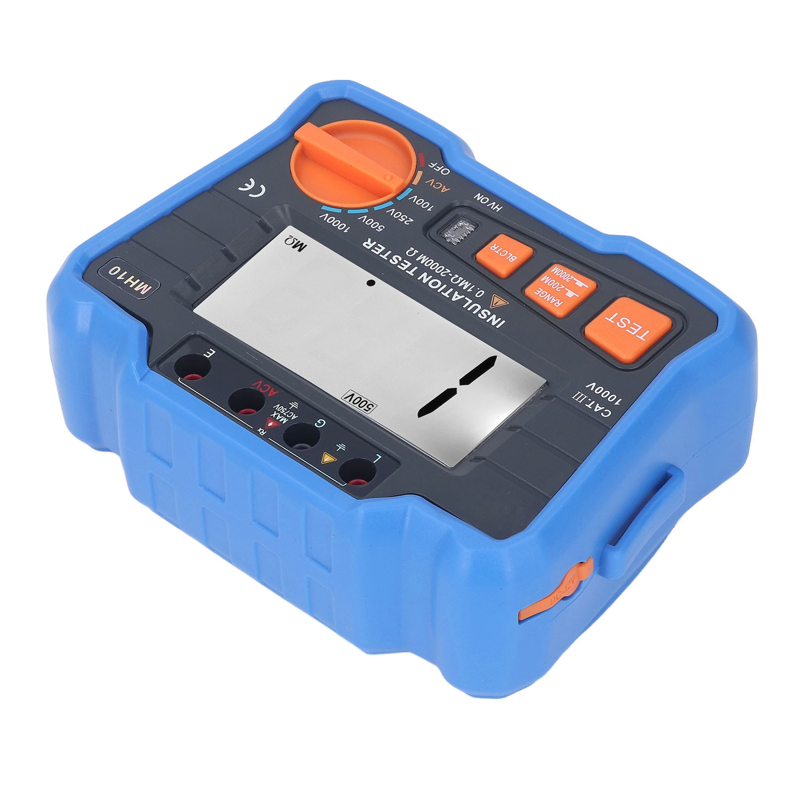Digitales Megohmmeter, Elektrisches Isolationswiderstandsmessgerät, Hochpräzise, Mh10, Blau