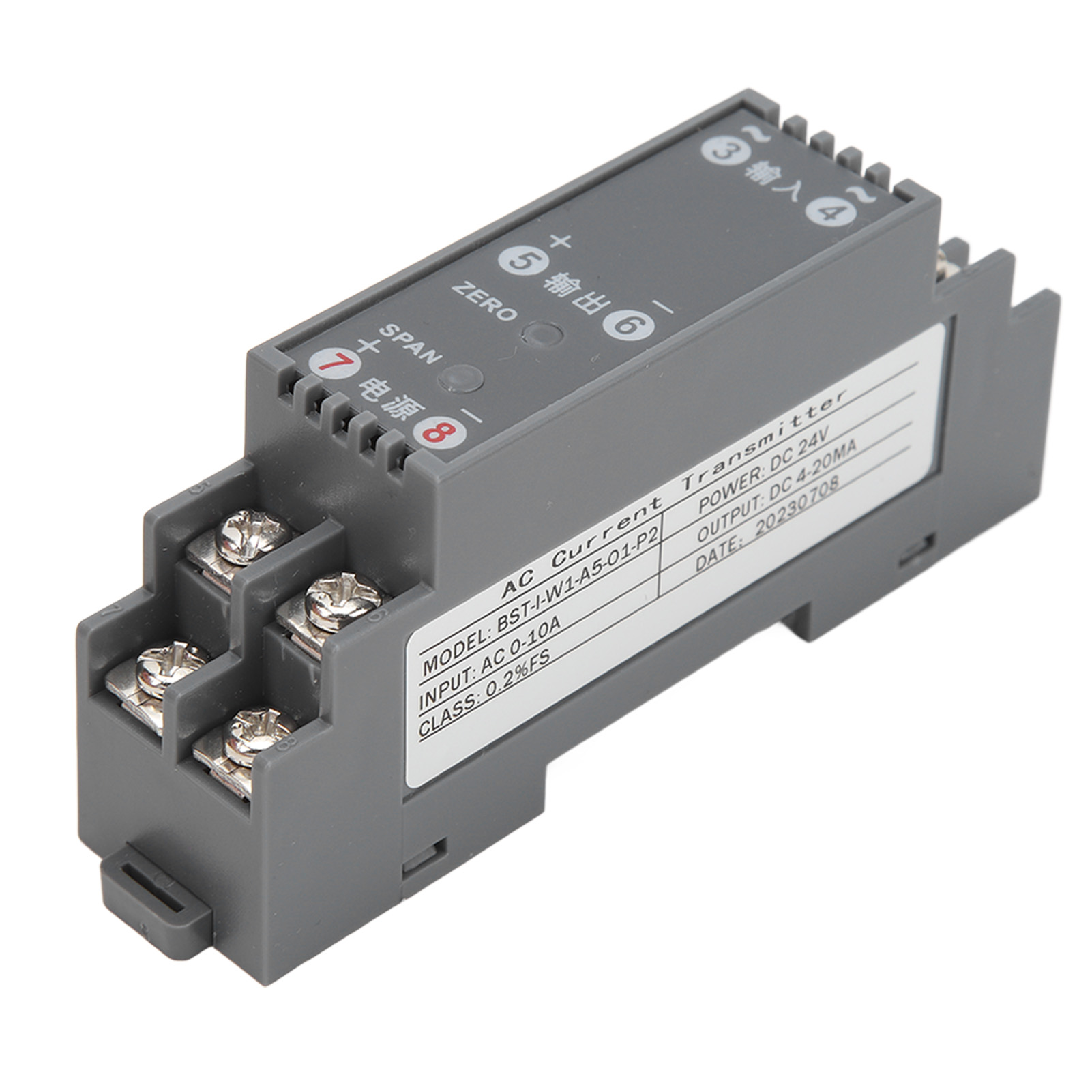 Wechselstromtransmitter 1 Eingang 1 Ausgang Signalisolierung Umwandlung Stromverteilung Steuergeräte Dc24v 4-20ma