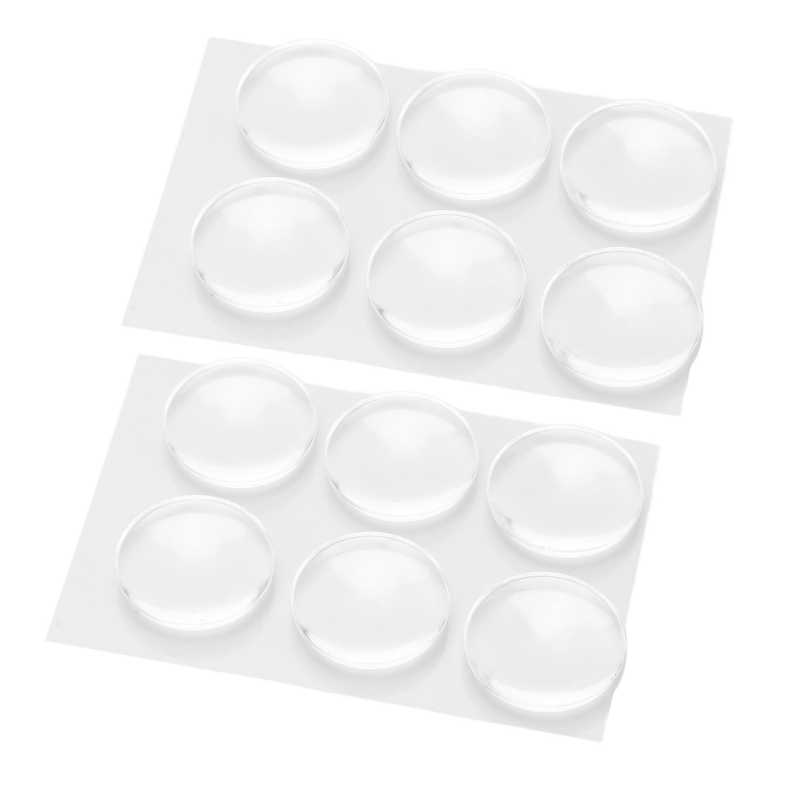 12 Türstopper/wandschutz, 40 Mm Durchmesser, Transparent, Rund, Weich, Robust, Pu-schalldämpfer Für Türgriffe