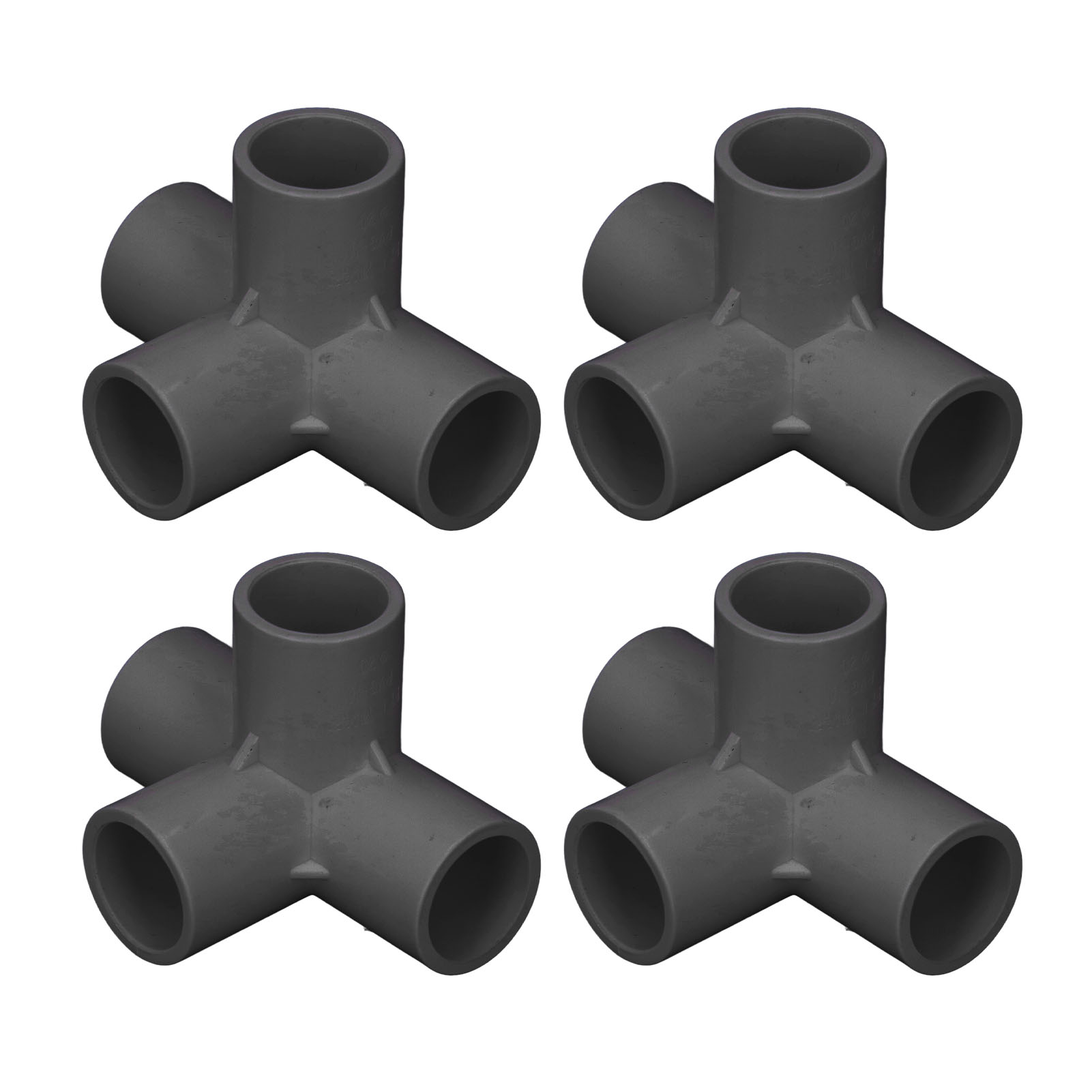10 Stück Pvc-rohrverbinder, 0,8 Zoll, 4-wege-winkelverbinder Für Möbel- Und Zeltverbindungen, Schwarz