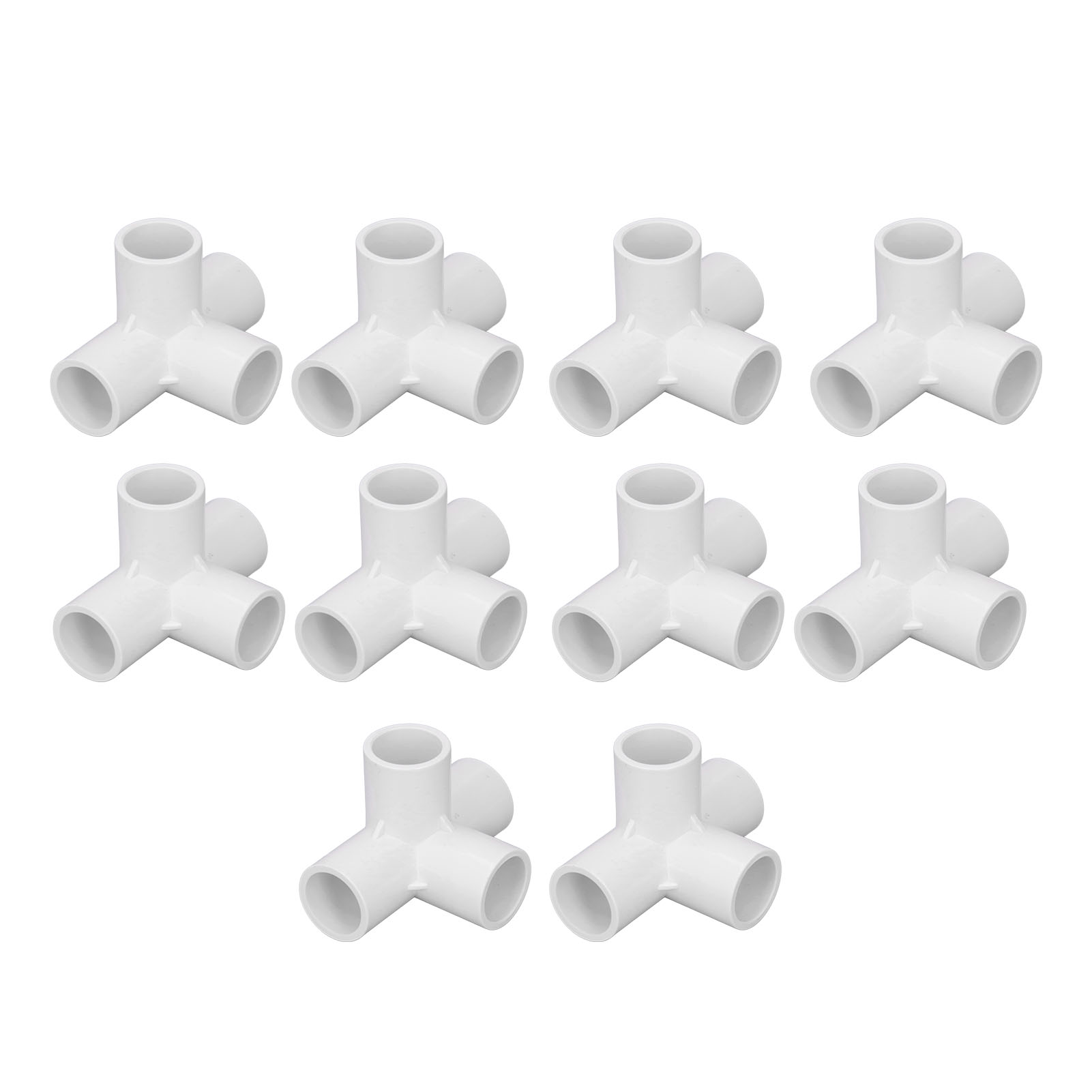 10 Stück Pvc-rohrverbinder, 0,8 Zoll, 4-wege-winkelverbinder Für Möbel- Und Zeltverbindungen, Weiß