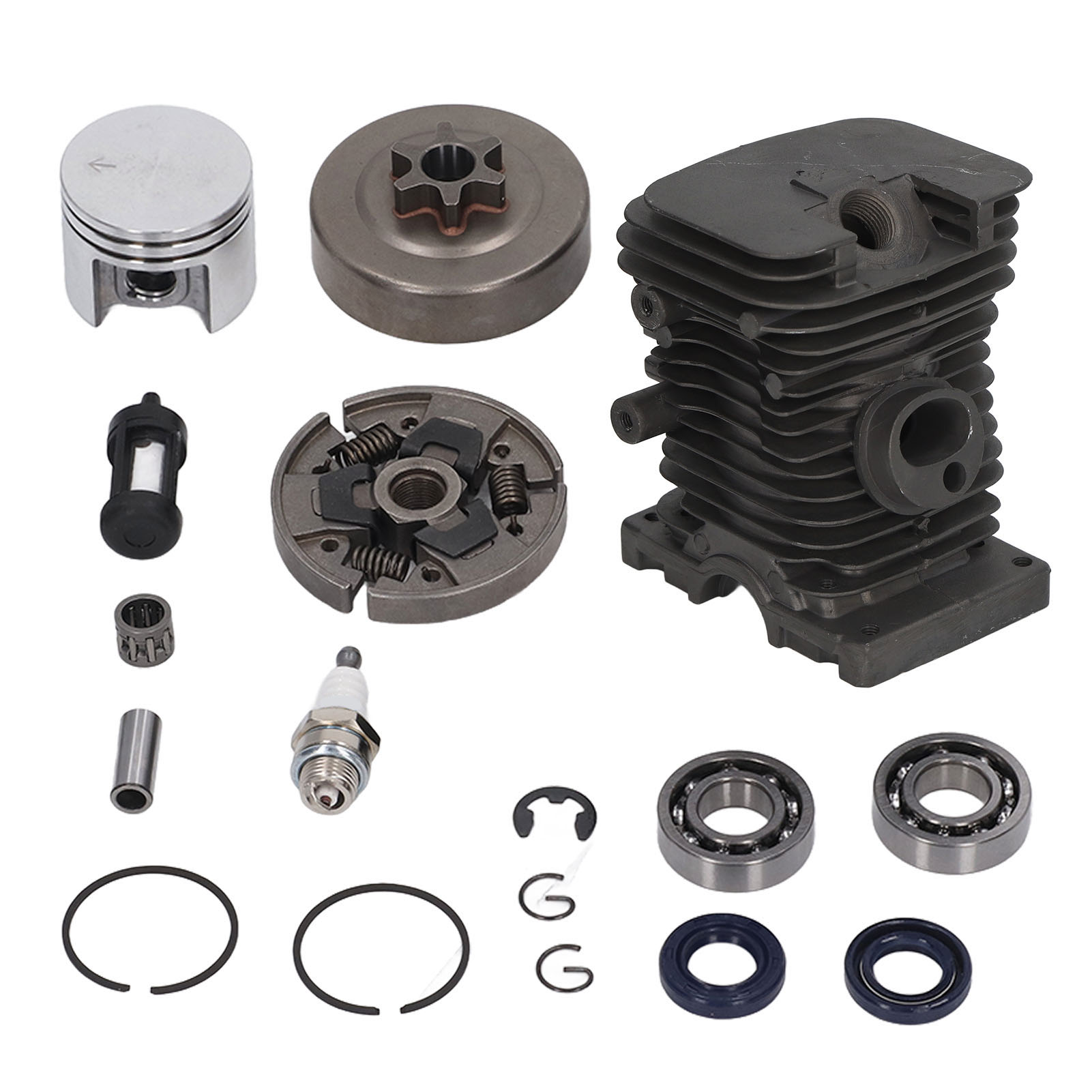 Kettensägen-reparatursatz 3/8 Zoll 6t Zylinder Zündkerze Luftfilter Lagersatz Für Stihl Ms180 Ms170 38 Mm